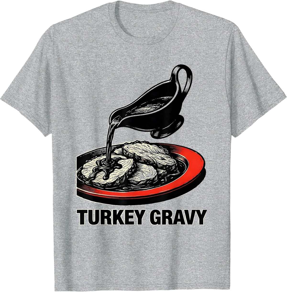 Men's Turkey Gravy Bootleg 90's Rap Rock Vintage Funny T-Shirt - Heather Grey