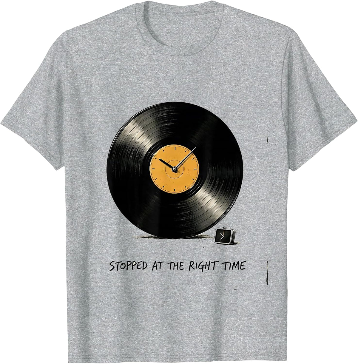 Men's Stopped At The Right Time Old School Hip Hop Nostalgia Rap T-Shirt - Heather Grey