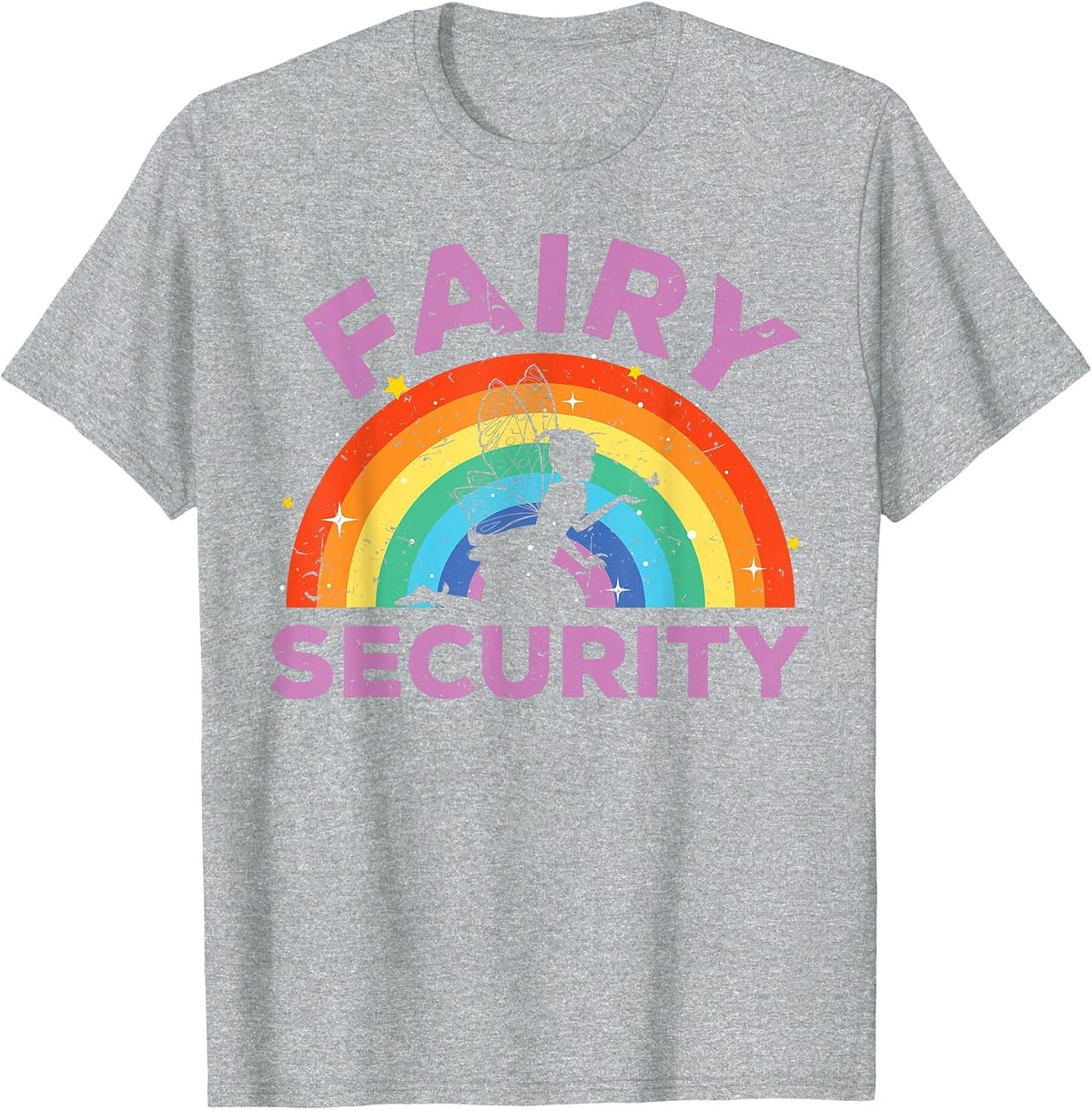 Men Fairy Security Funny Dad Costume T-Shirt - Heather Grey