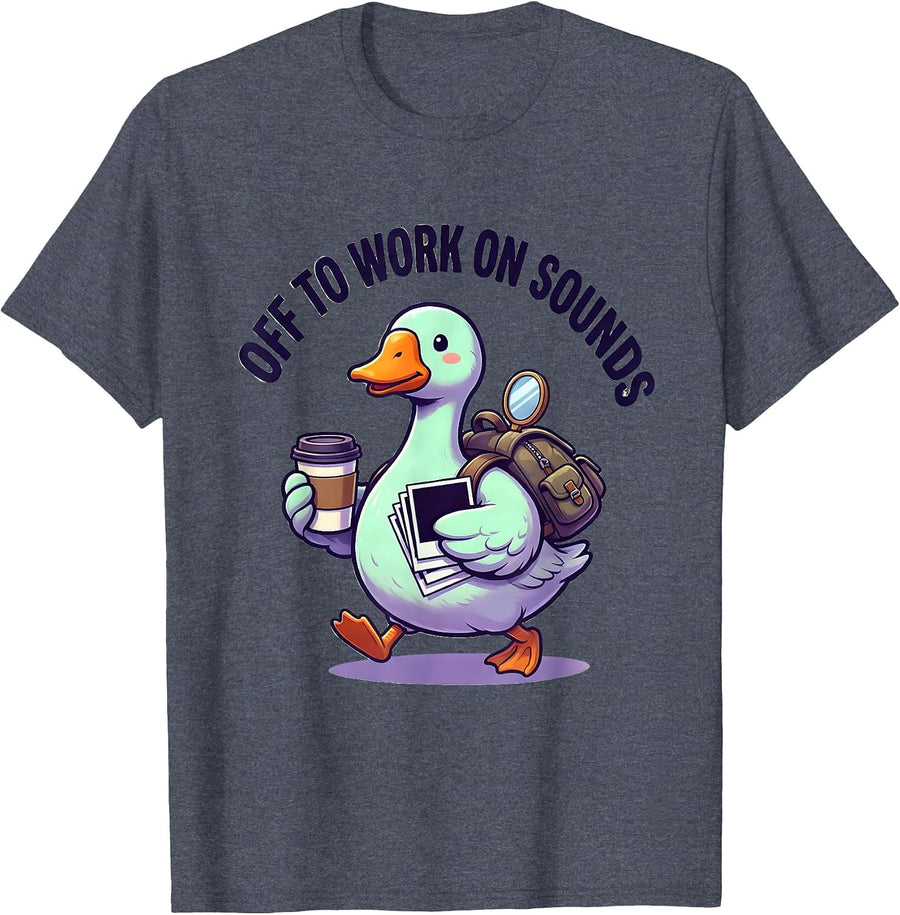 Off To Work On Sounds Cute Kawaii Speech-Language T-Shirt - Heather Blue