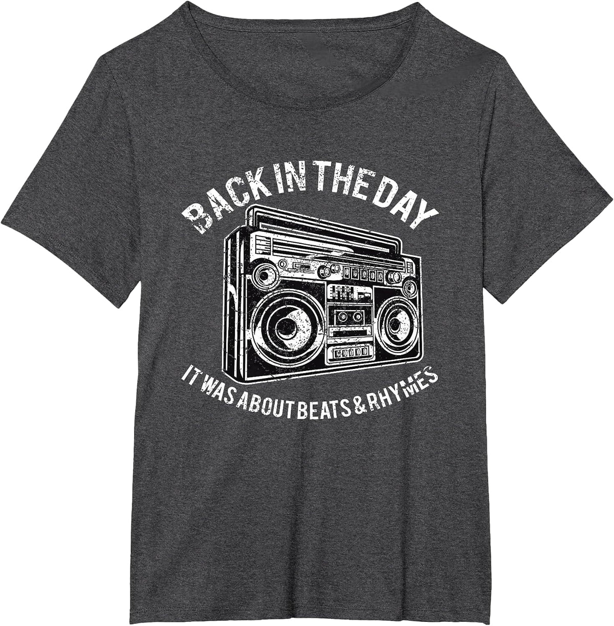 Old School Hip Hop T Shirt T-Shirt - Dark Heather Grey
