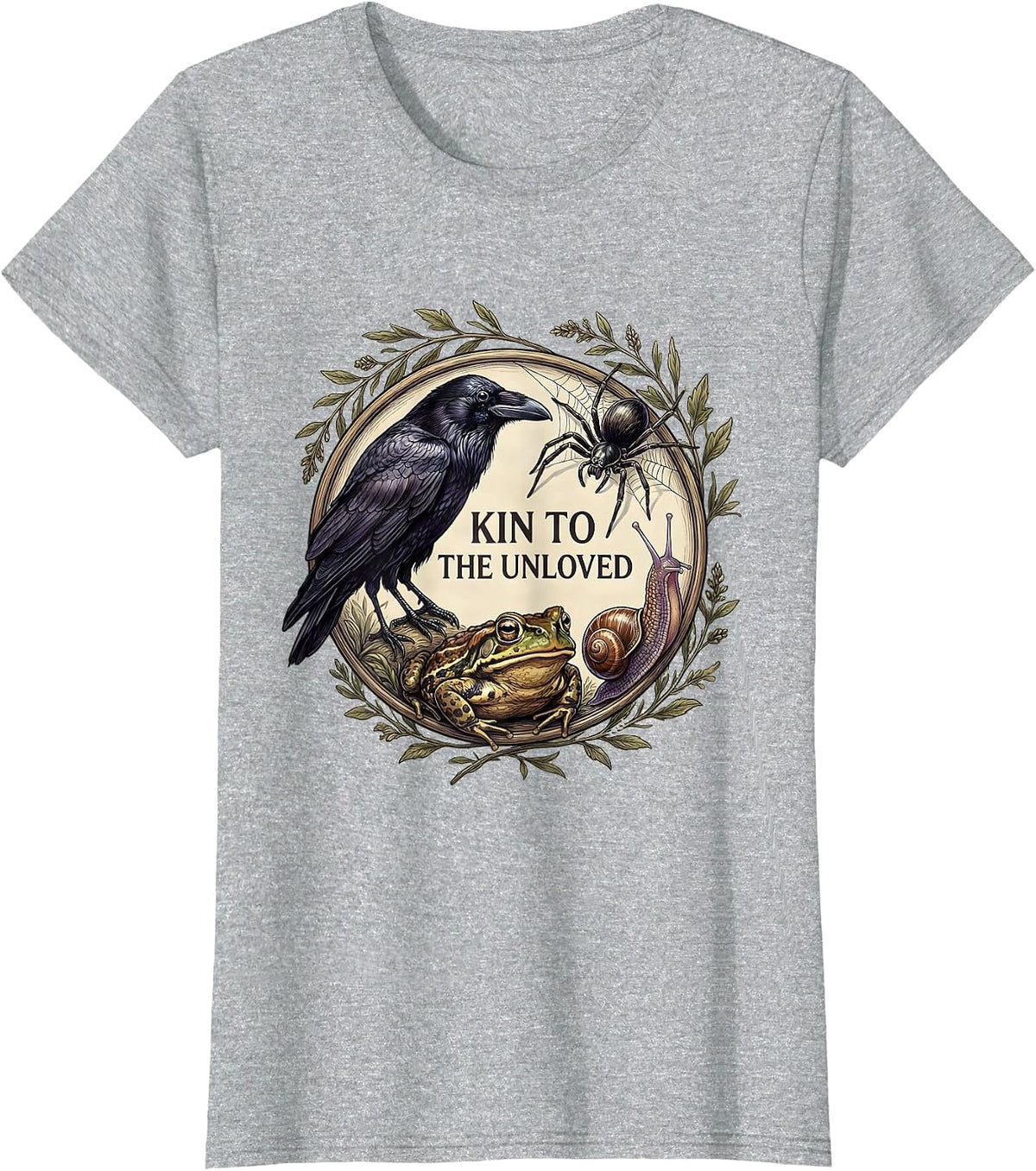Kin To The Unloved Misunderstood Creatures Nature Lover Gift T-Shirt - Heather Grey