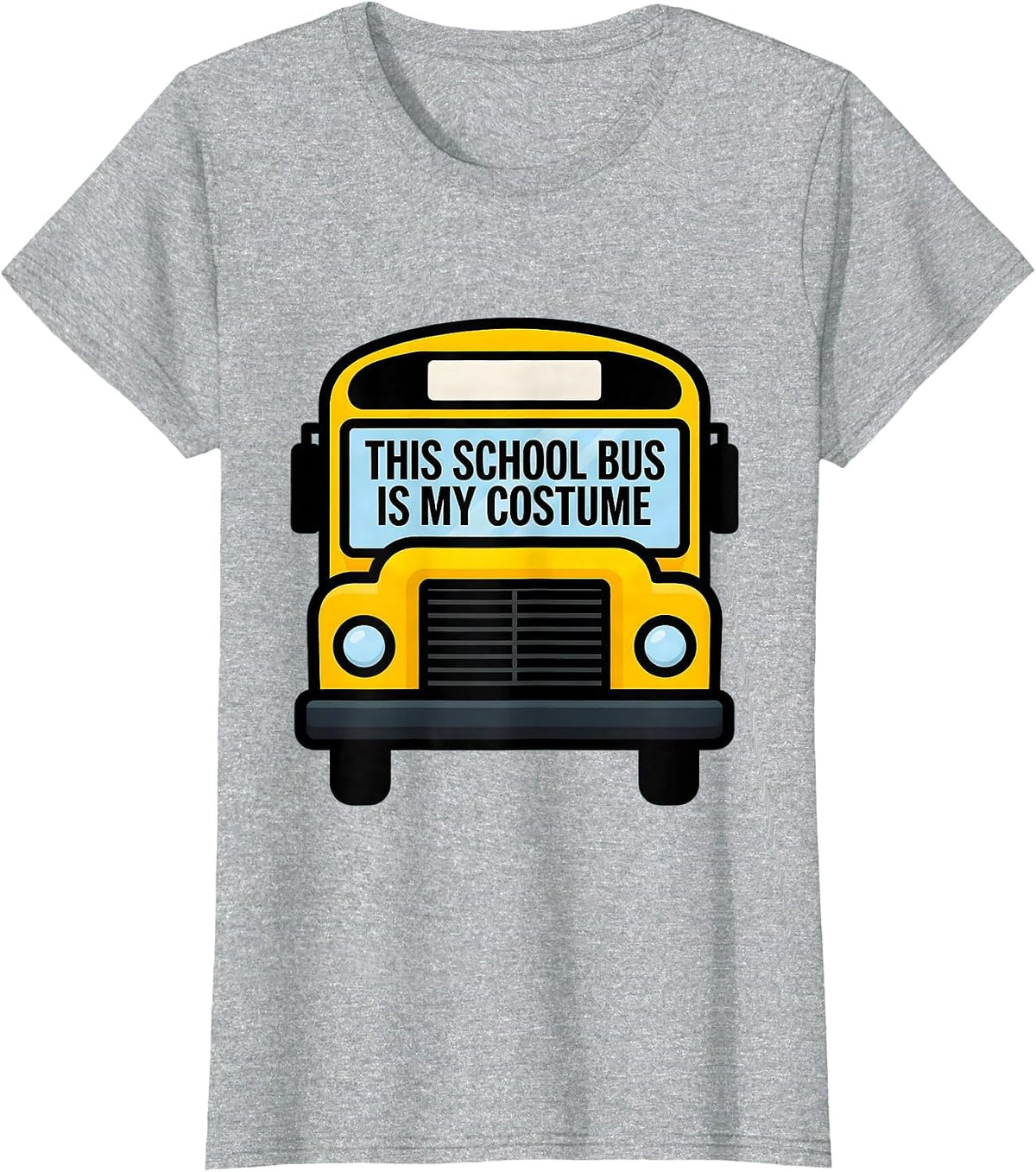 This School Bus Is My Costume Funny Halloween Costume T-Shirt - Heather Grey