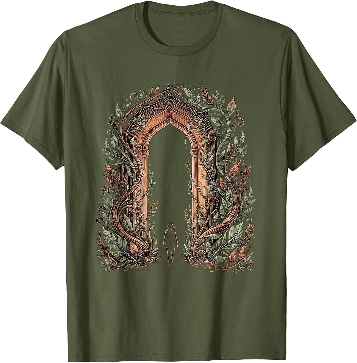 Men's Suicide Prevention Awareness Hope Doorway Graphic T-Shirt - Olive Green