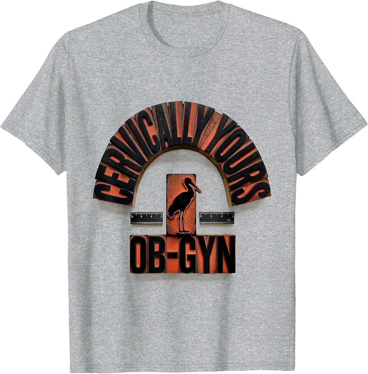 Men's Cervically Yours OB-GYN Squad Funny Healthcare Humor T-Shirt - Heather Grey
