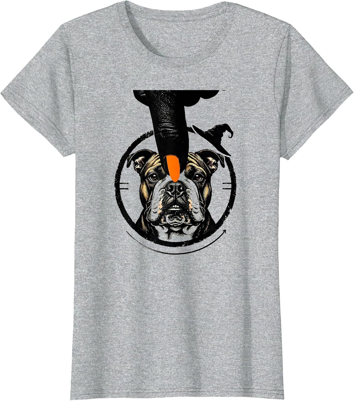 Bull Terrier Boop Halloween Dog Lover Costume T-Shirt - Heather Grey