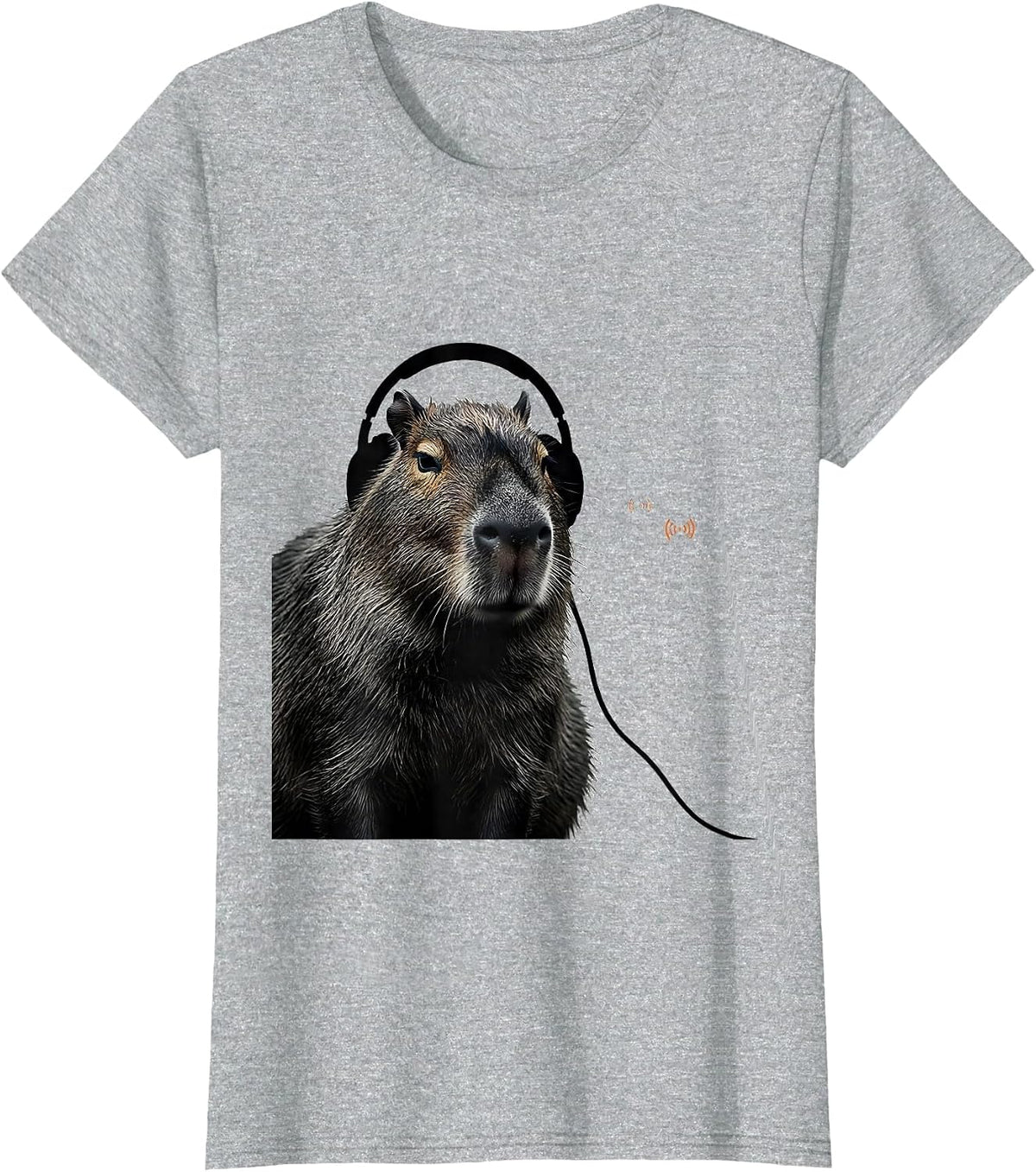 Capybara Gamer Minimalist Funny Animal Lover T-Shirt - Heather Grey