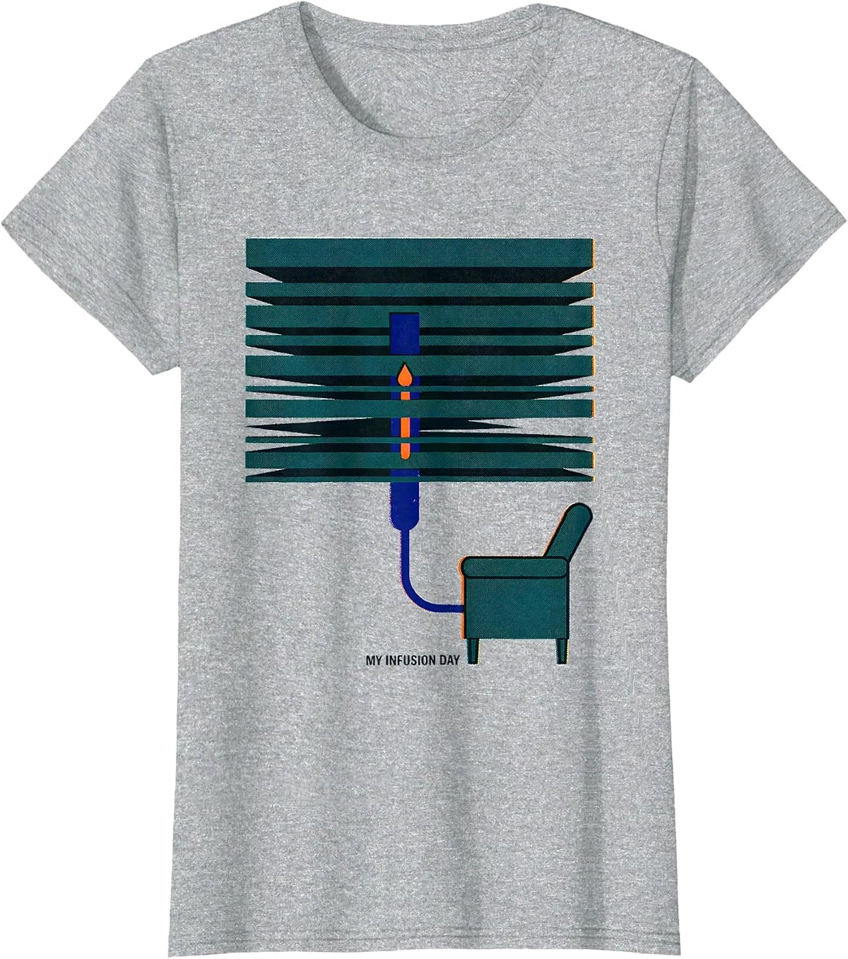 Women's My Infusion Day Occupational Pride Nurse Humor T-Shirt - Heather Grey