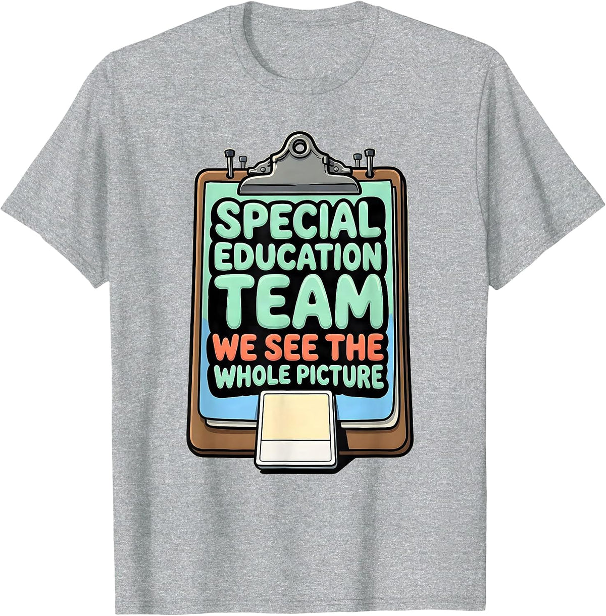 Men's Special Education Team, We See the Whole Picture Teacher T-Shirt - Heather Grey