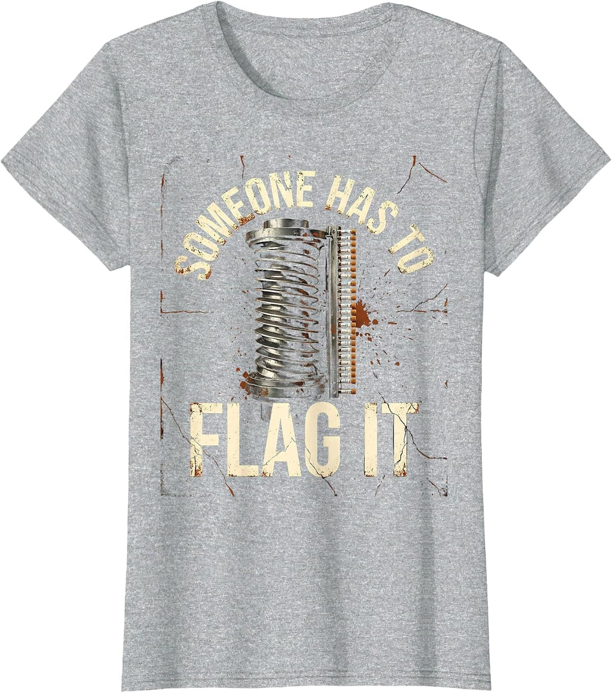 Women's Someone Has To Flag It Distressed Lab Tech Humor T-Shirt - Heather Grey