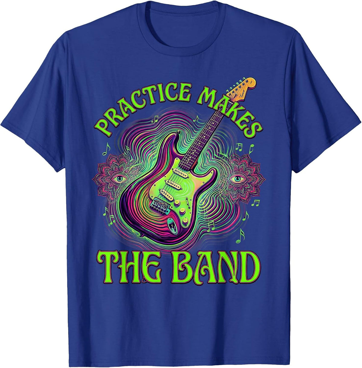 Practice Makes the Band Music Design T-Shirt - Royal Blue