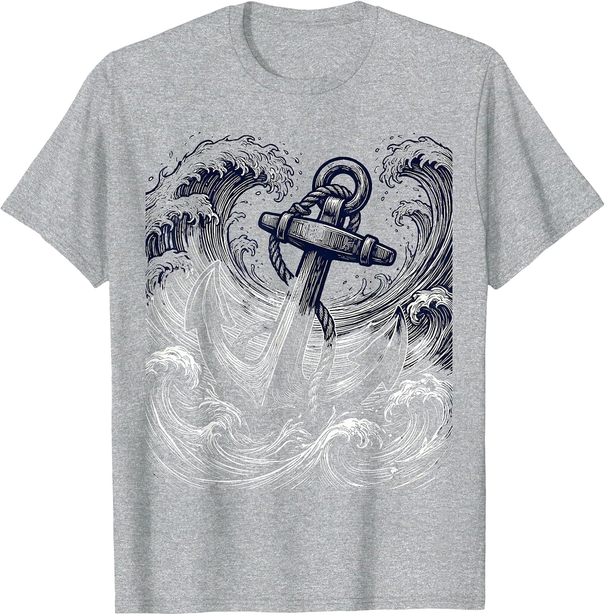 Men's Anchor in the Storm Suicide Prevention Awareness T-Shirt - Heather Grey