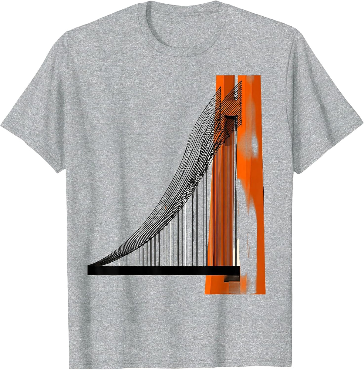 Men's Golden Gate Bridge Plane Skyline Souvenir T-Shirt - Heather Grey
