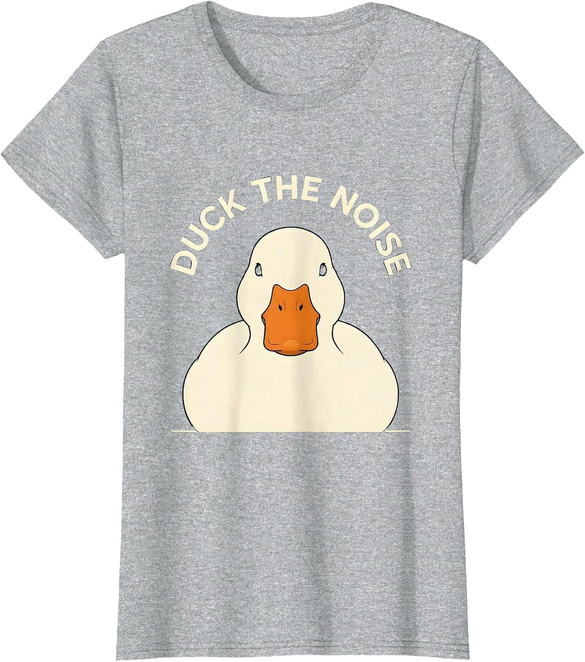 Duck The Noise Funny Duck Novelty Humor Gift T-Shirt - Heather Grey