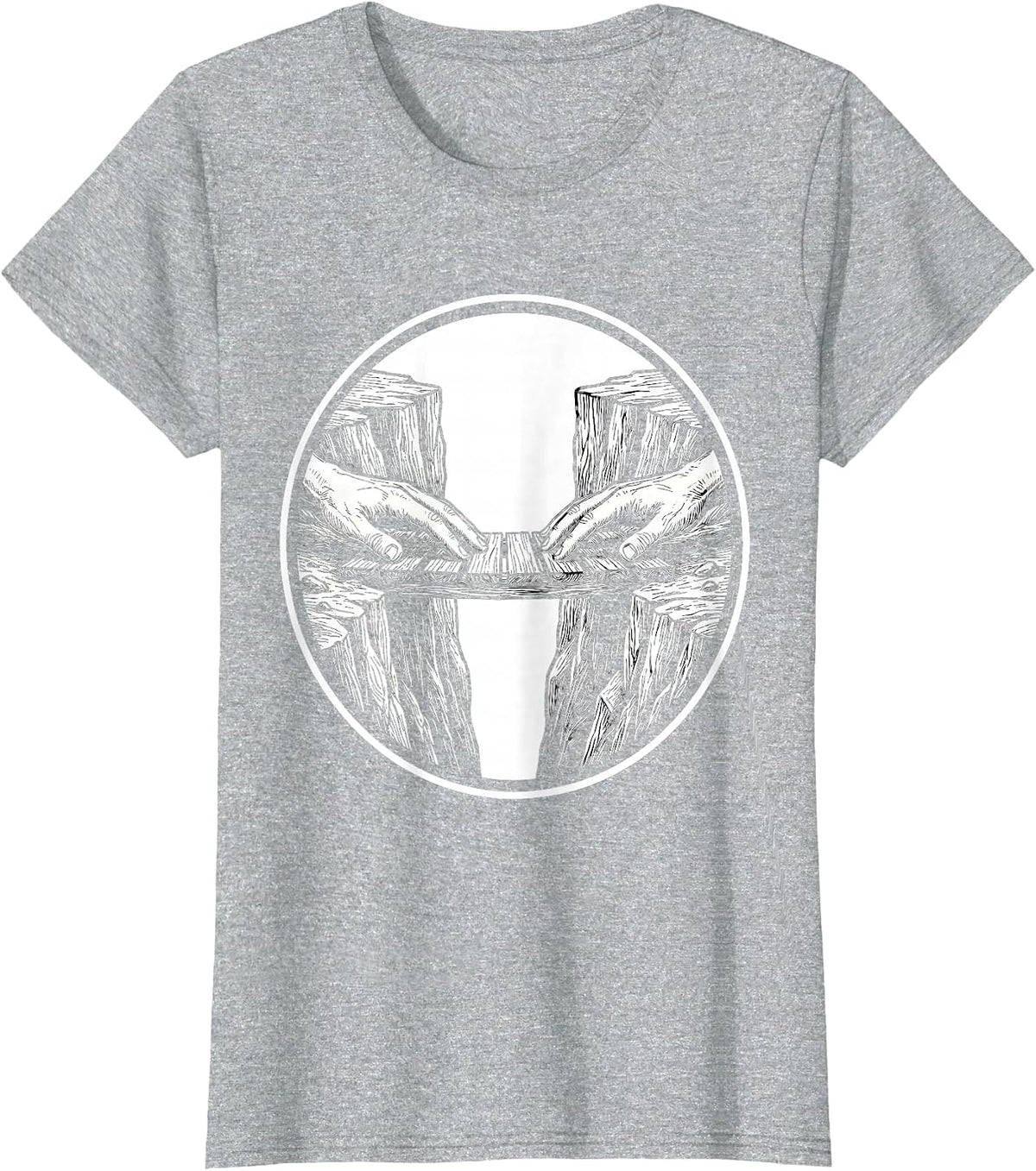 Women's Suicide Prevention Awareness Bridge Builder Graphic T-Shirt - Heather Grey