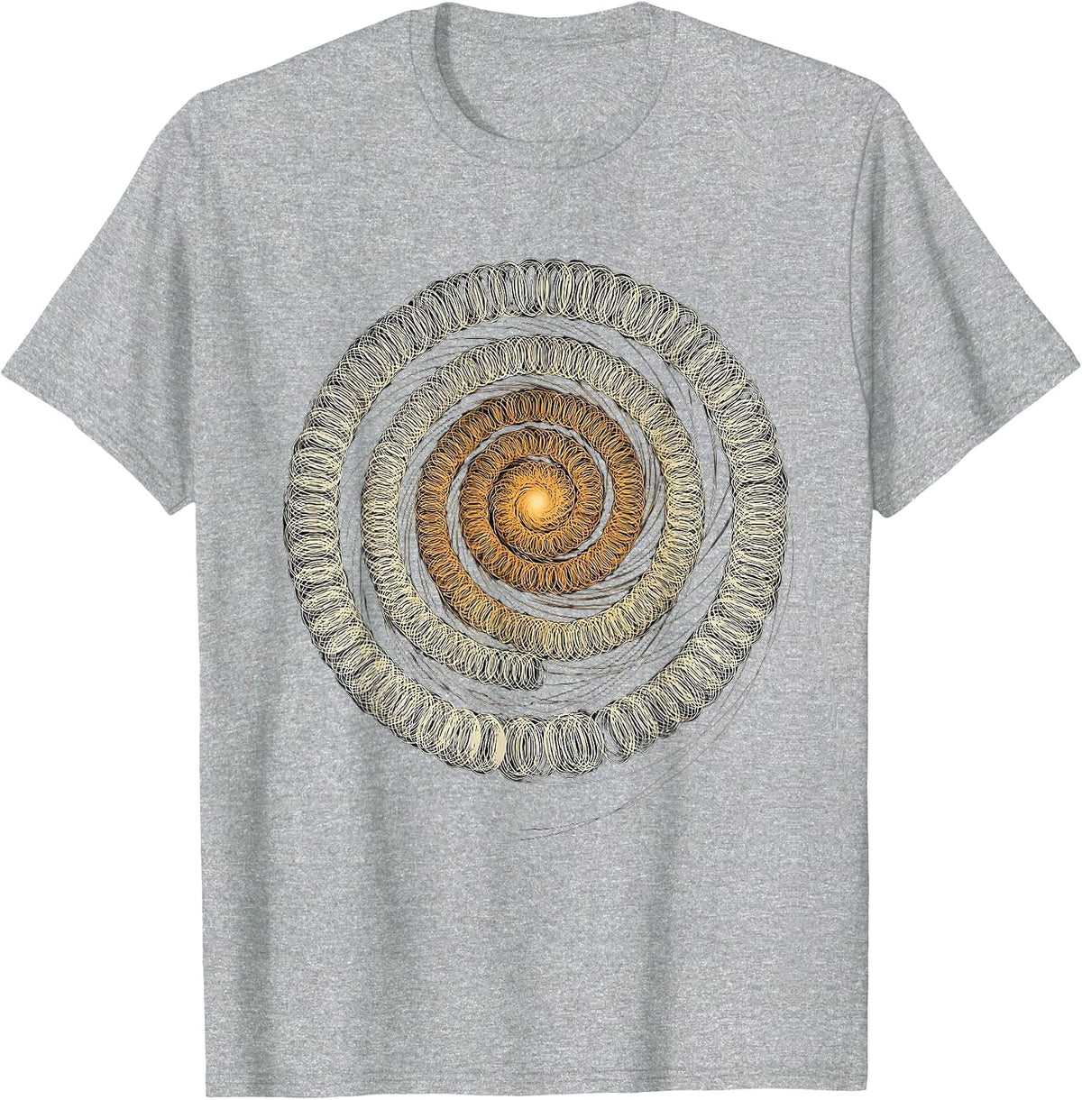 Men's Abacus Galaxy Spiral Math Universe Design T-Shirt - Heather Grey