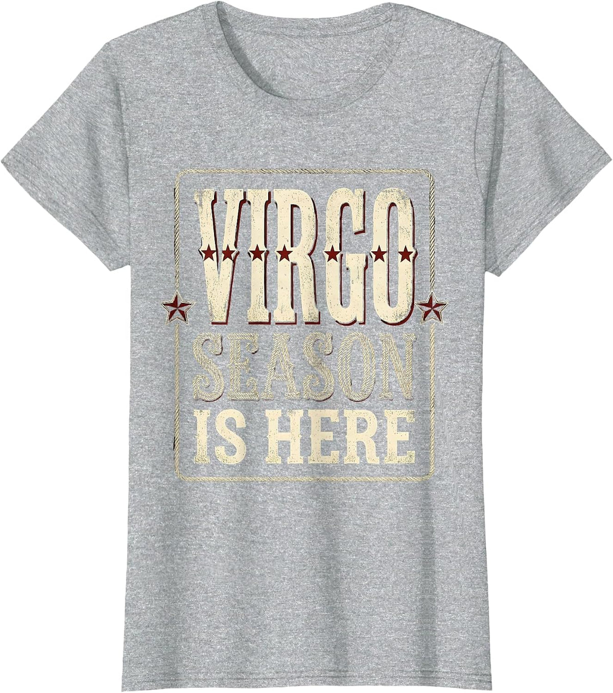 Virgo Season Is Here Zodiac Astrology Design T-Shirt - Heather Grey