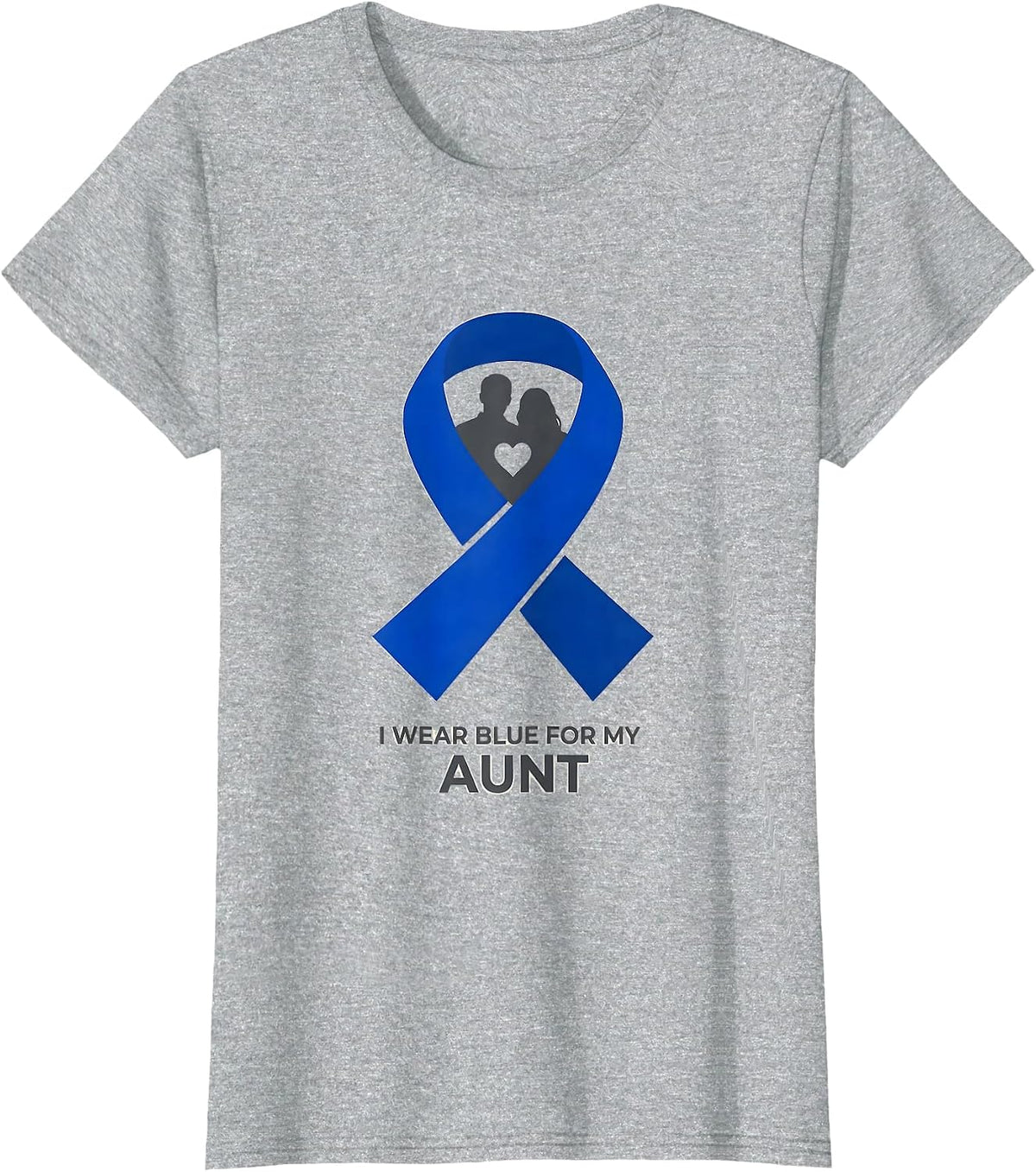 Women's I Wear Blue For My Aunt ALS Awareness Family Support T-Shirt - Heather Grey