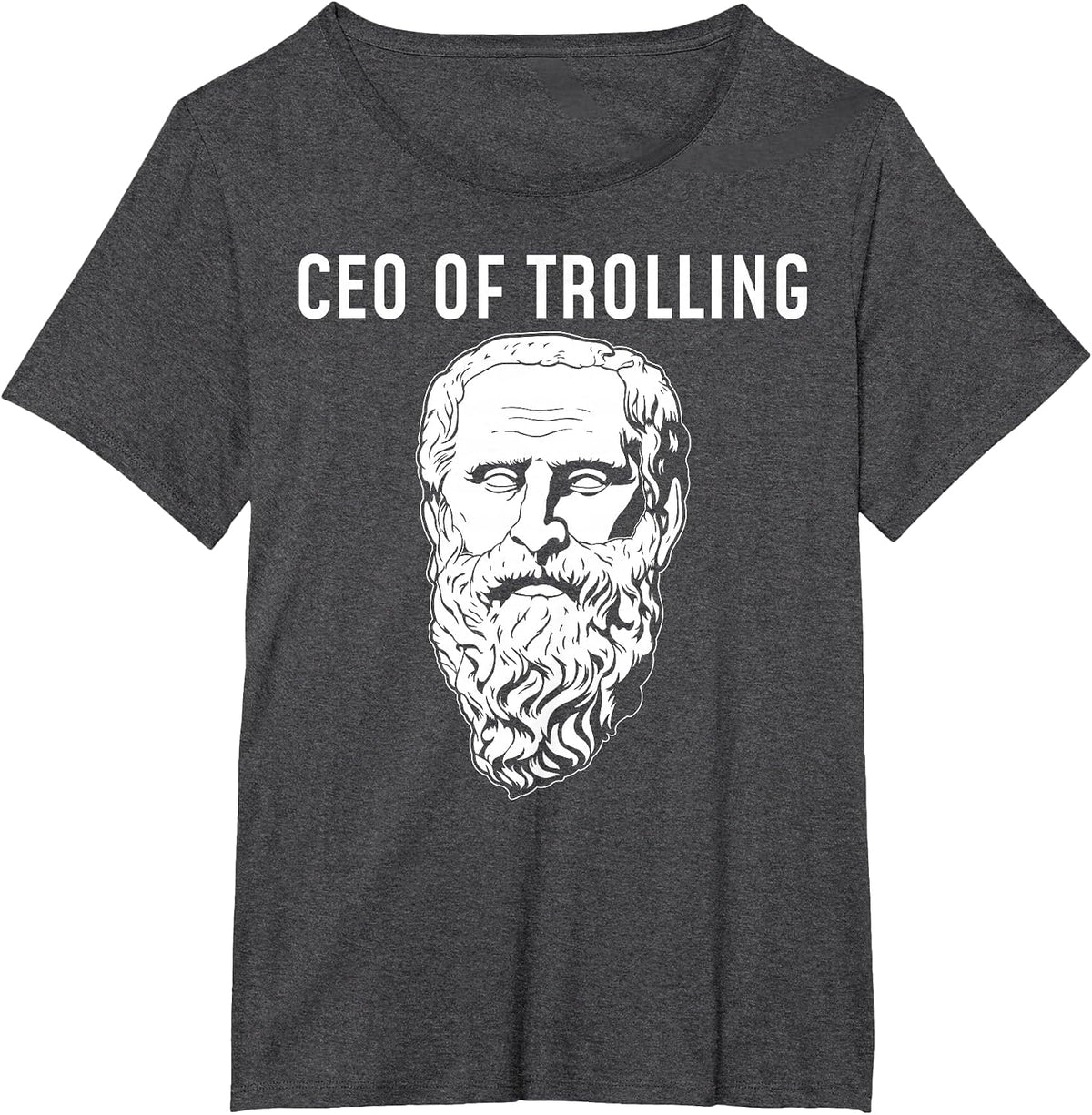 CEO of Trolling Funny Philosopher Diogenes T-Shirt - Dark Heather Grey