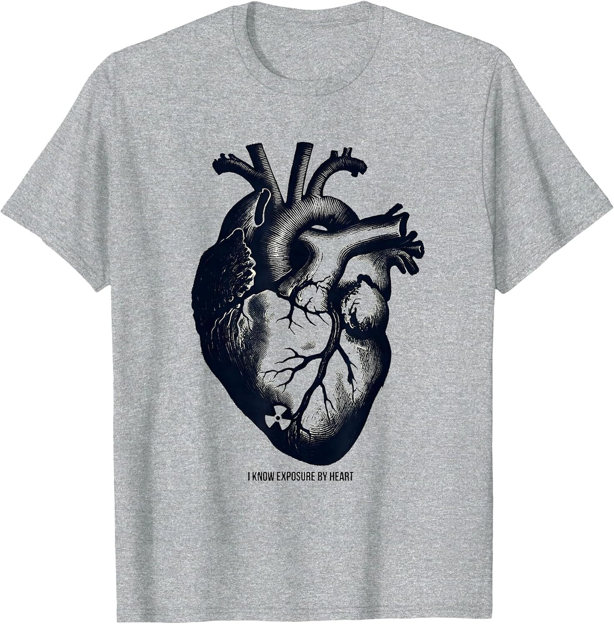 Men's I Know Exposure By Heart Funny Radiology Tech Rad Tech Humor T-Shirt - Heather Grey