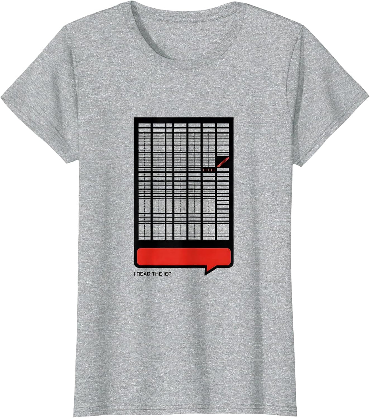 Women's I Read The IEP Funny Special Education Teacher SPED Aide T-Shirt - Heather Grey