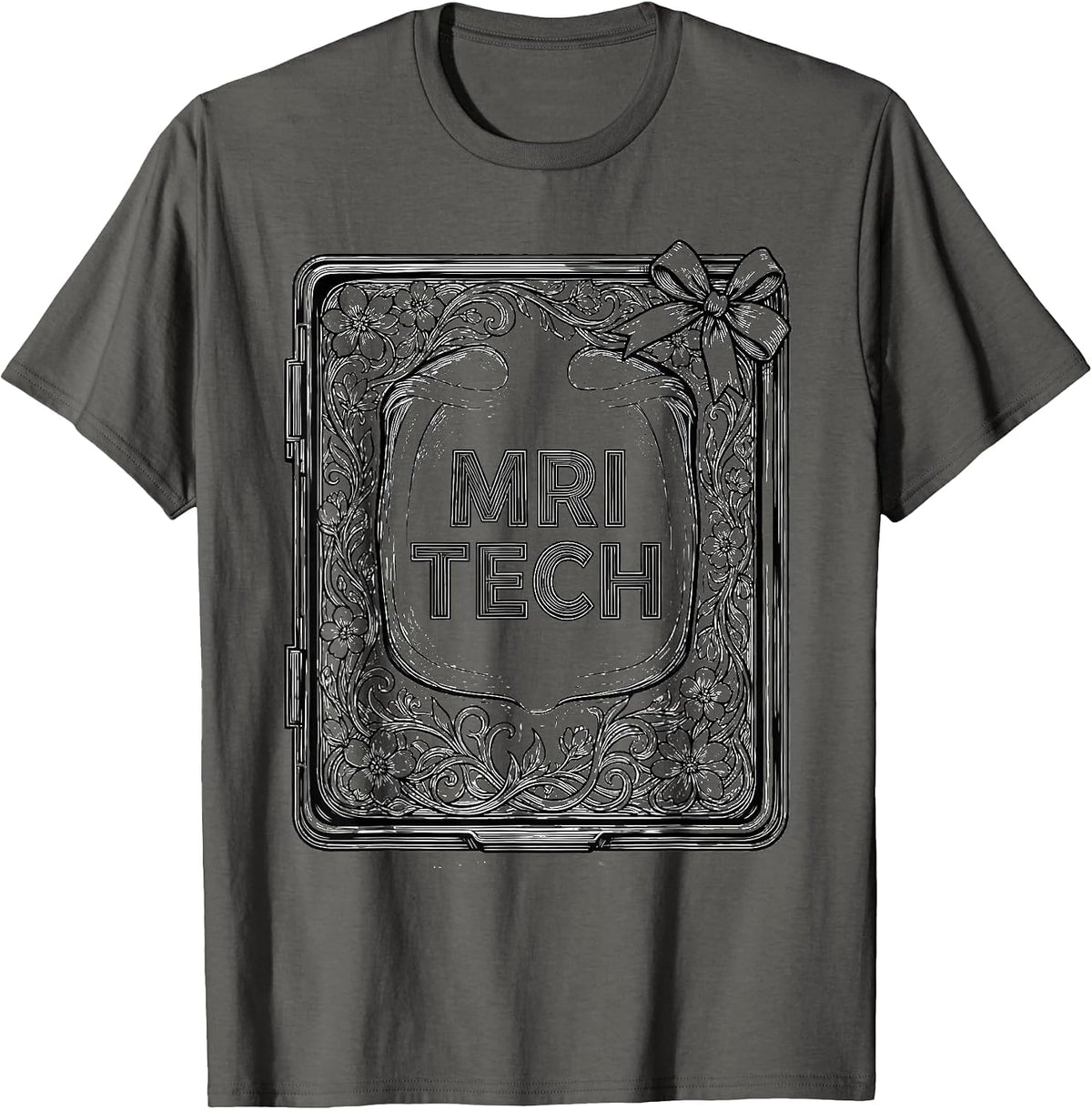 Men's MRI TECH Cute Radiology Tech Coquette Playful Pride T-Shirt - Asphalt Grey