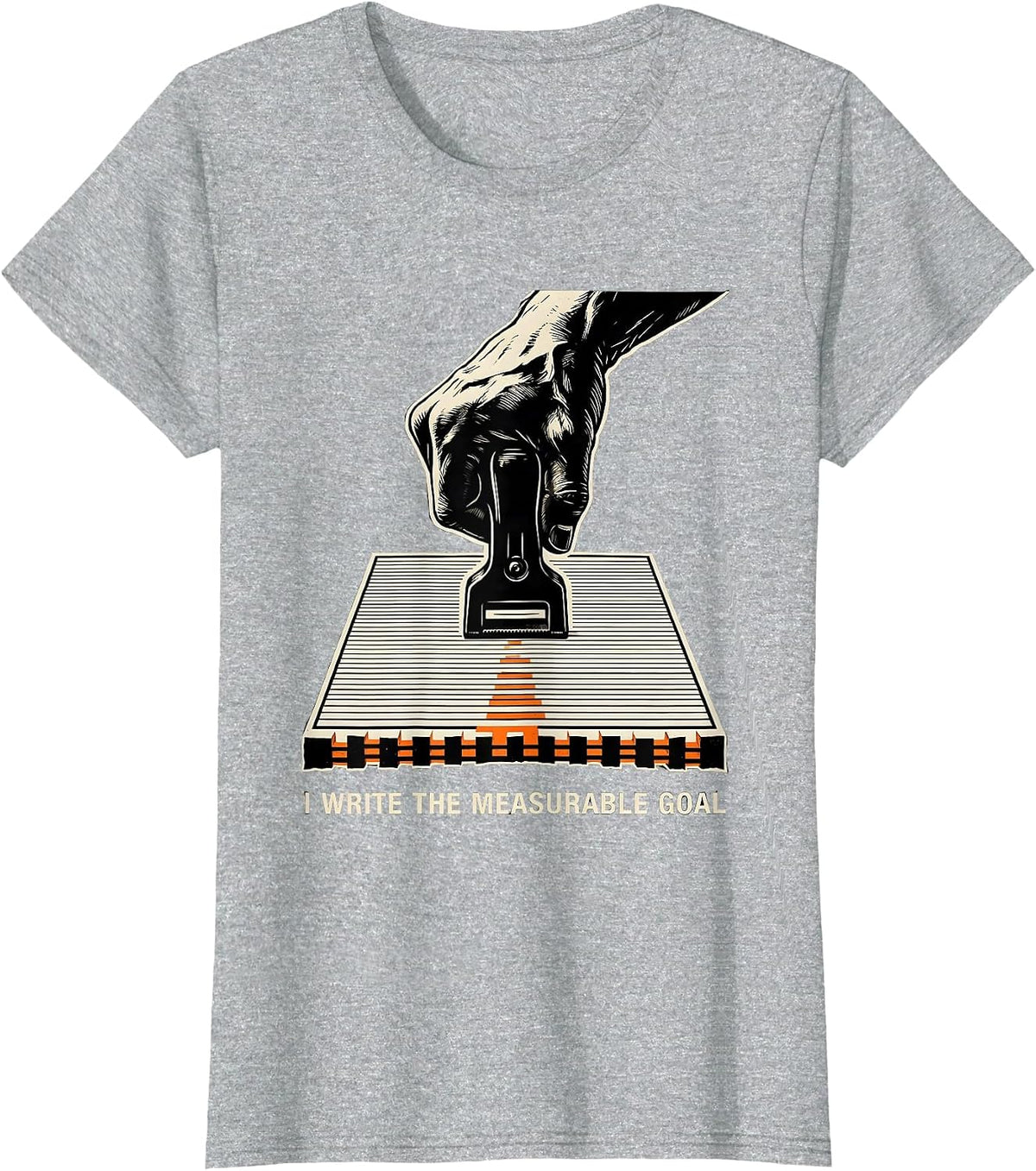 Women's I Write The Measurable Goal Funny Special Education Teacher T-Shirt - Heather Grey