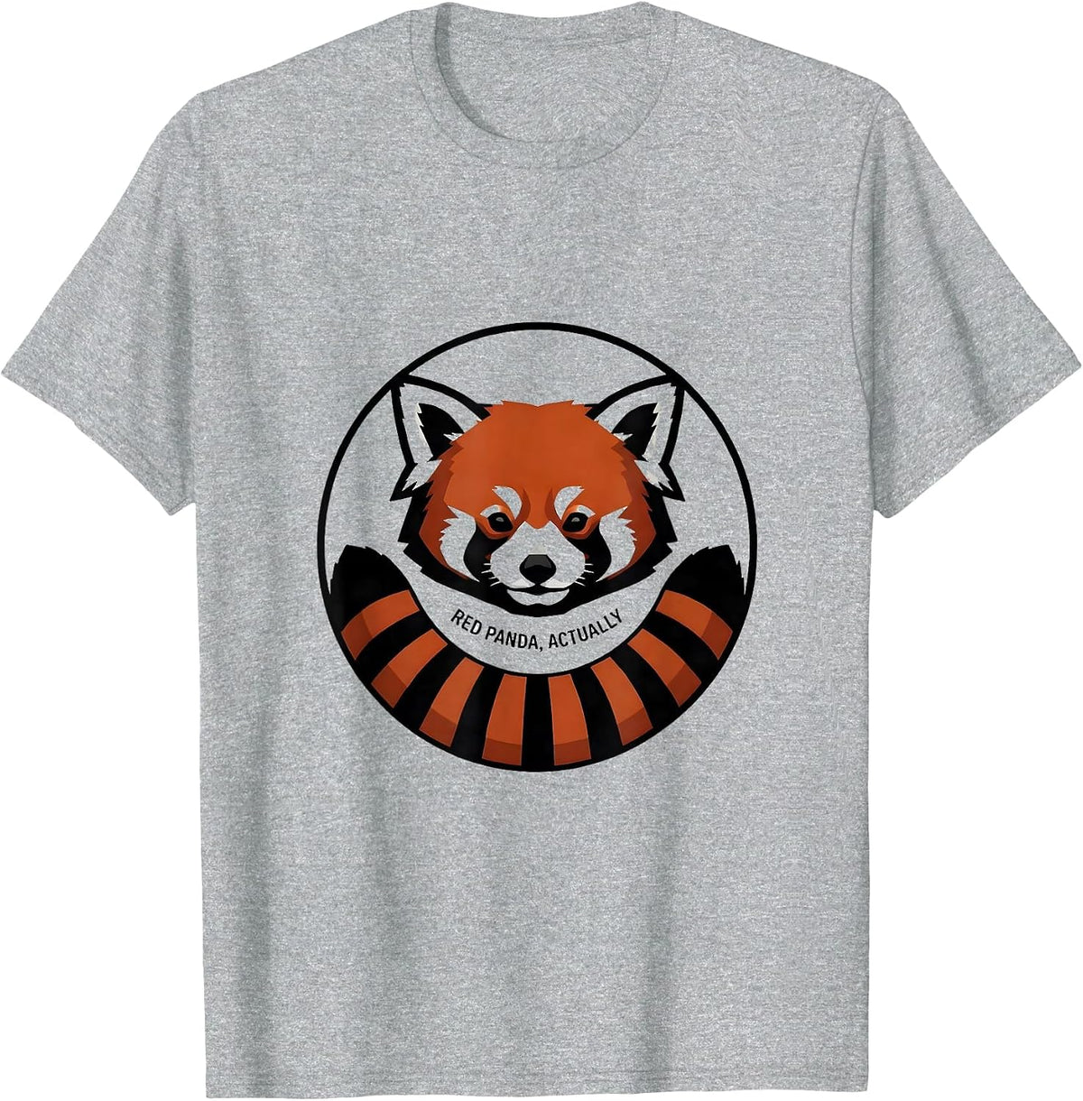 Men's Red Panda, Actually Funny Cute Panda Lover Humor T-Shirt - Heather Grey