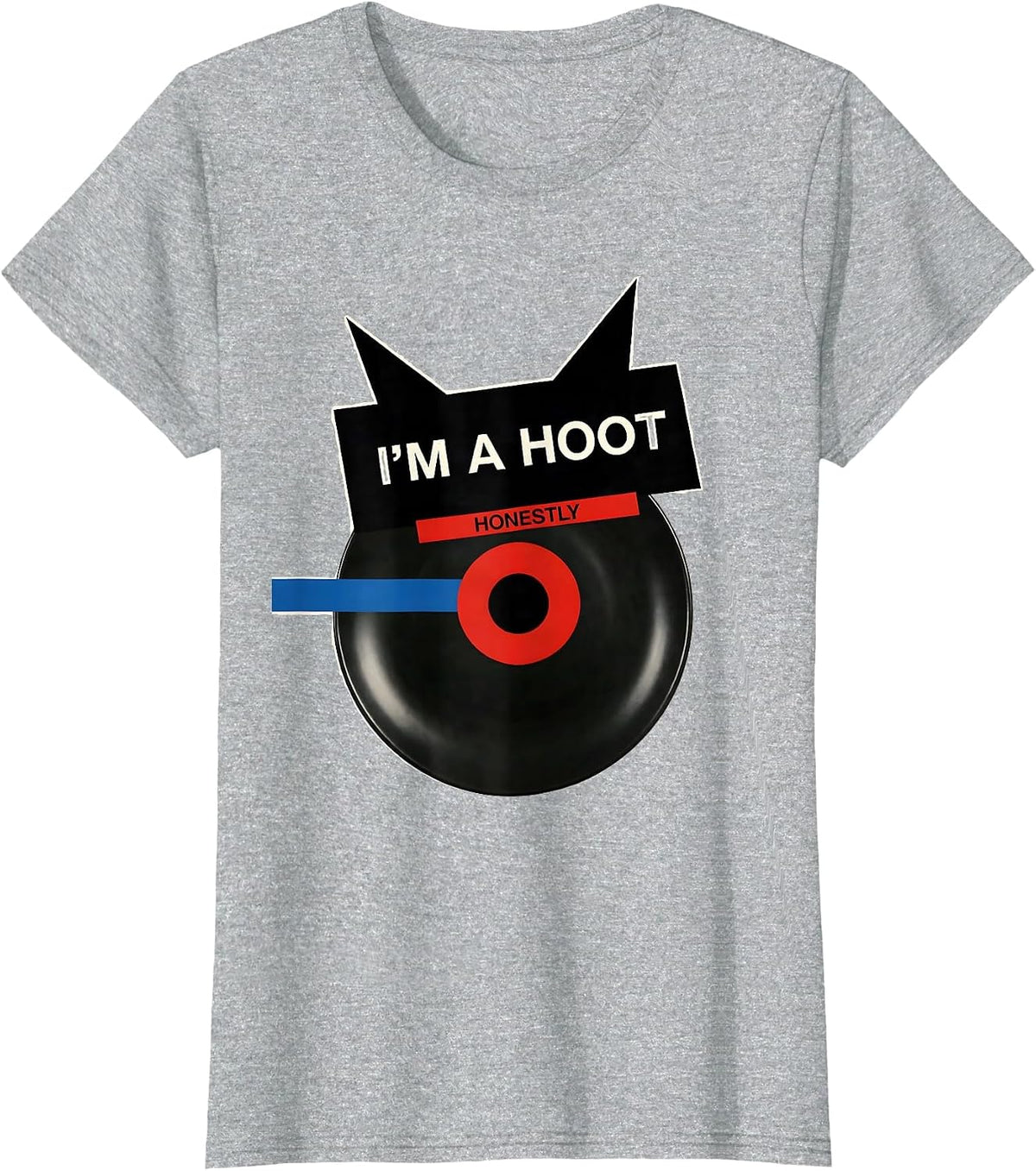 Women's I'm A Hoot Honestly Bauhaus Modernist Owl Lover Gift T-Shirt - Heather Grey