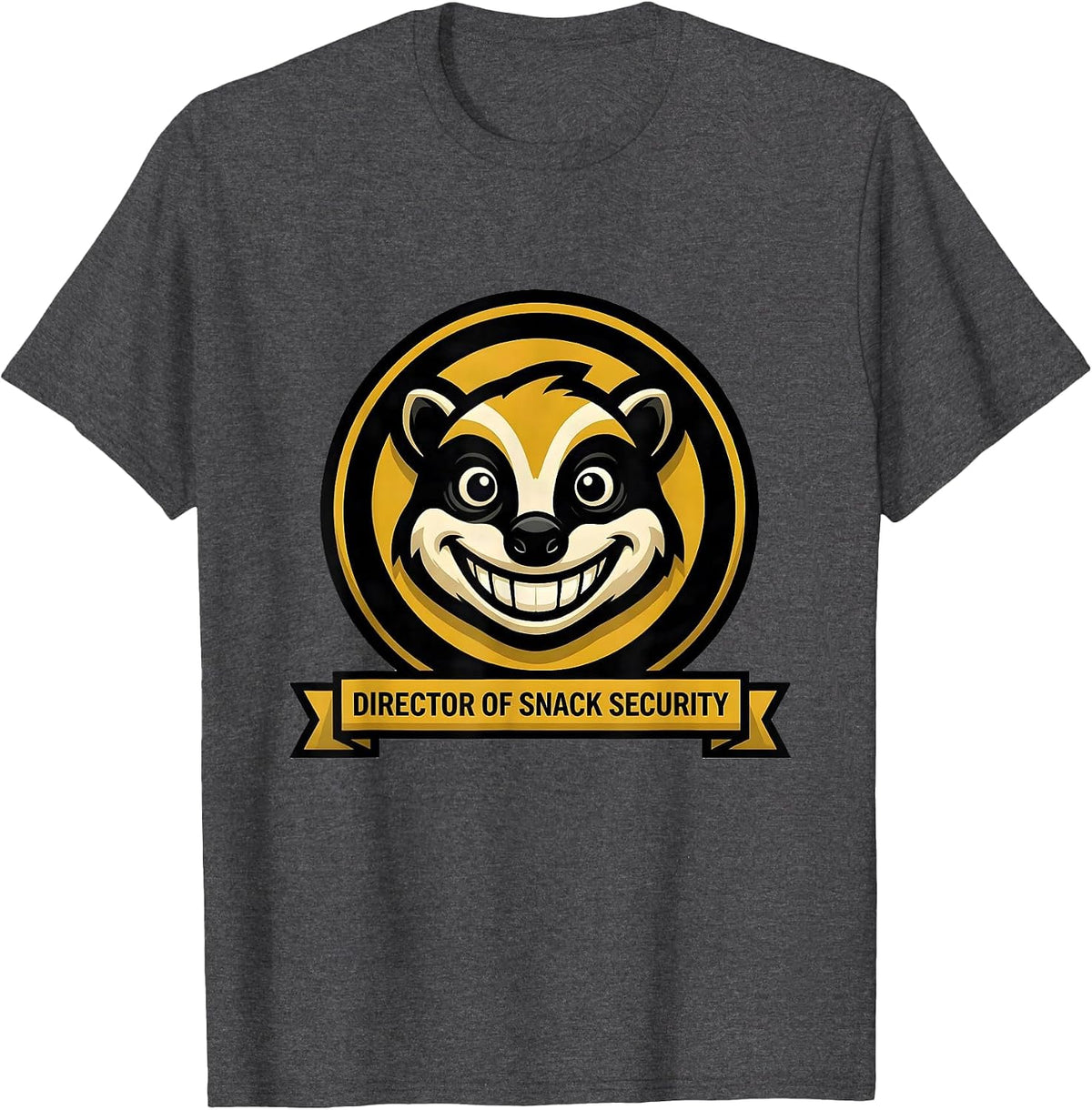 Director of Snack Security Funny Opossum Meme Bootleg T-Shirt - Dark Heather Grey