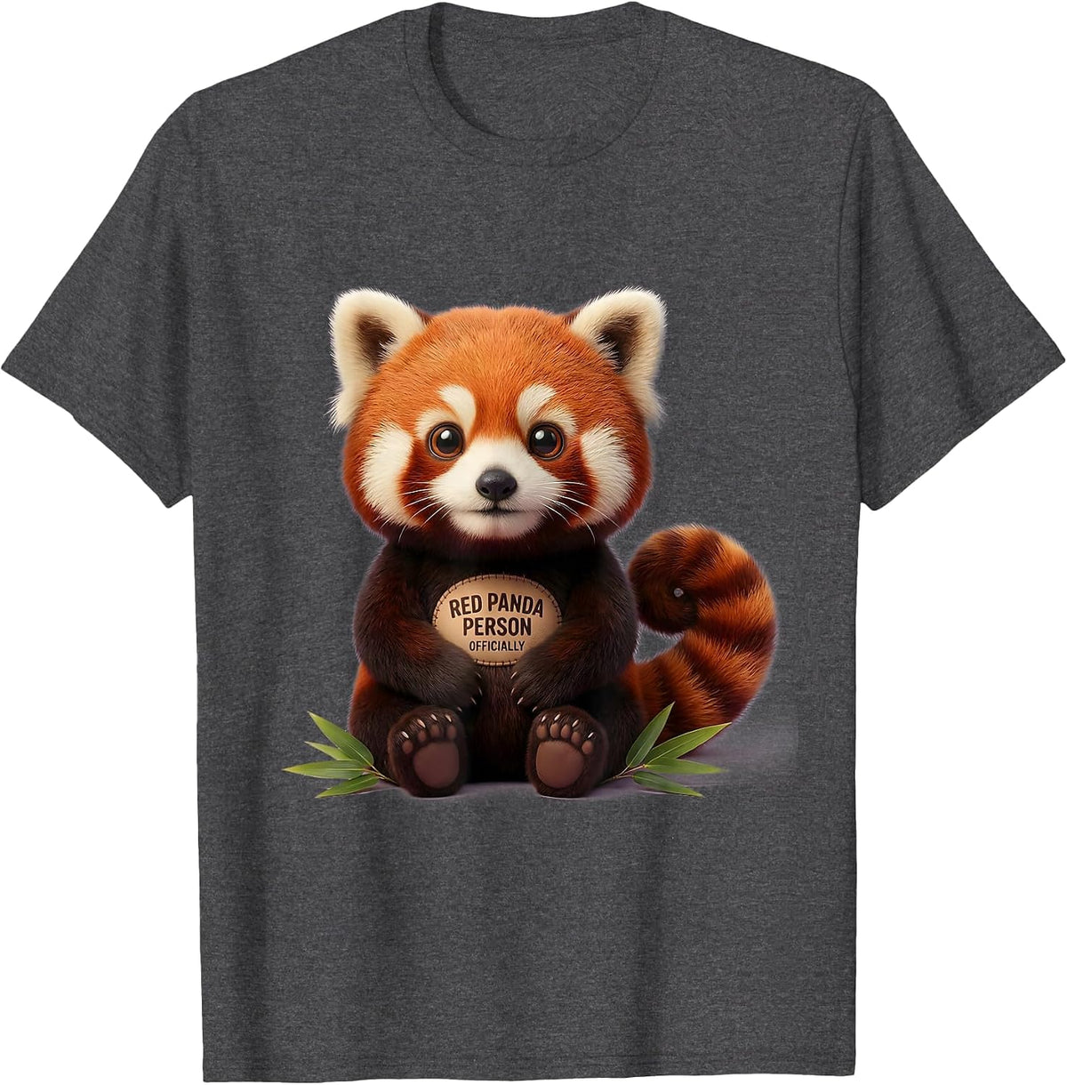 Red Panda Person, Officially Cute Kawaii Panda Lover Gift T-Shirt - Dark Heather Grey
