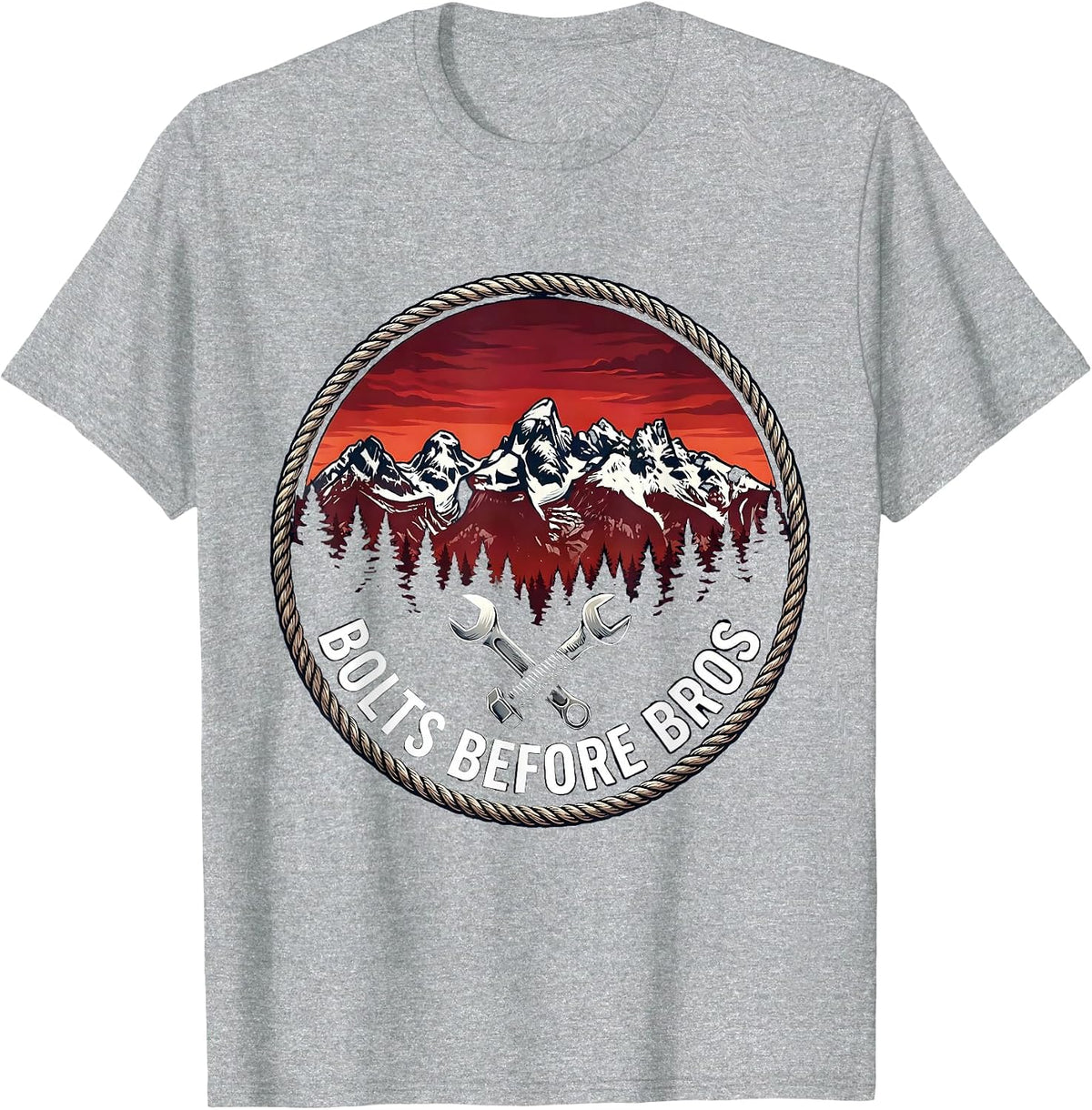 Men's Bolts Before Bros Mechanic Pride Design T-Shirt - Heather Grey