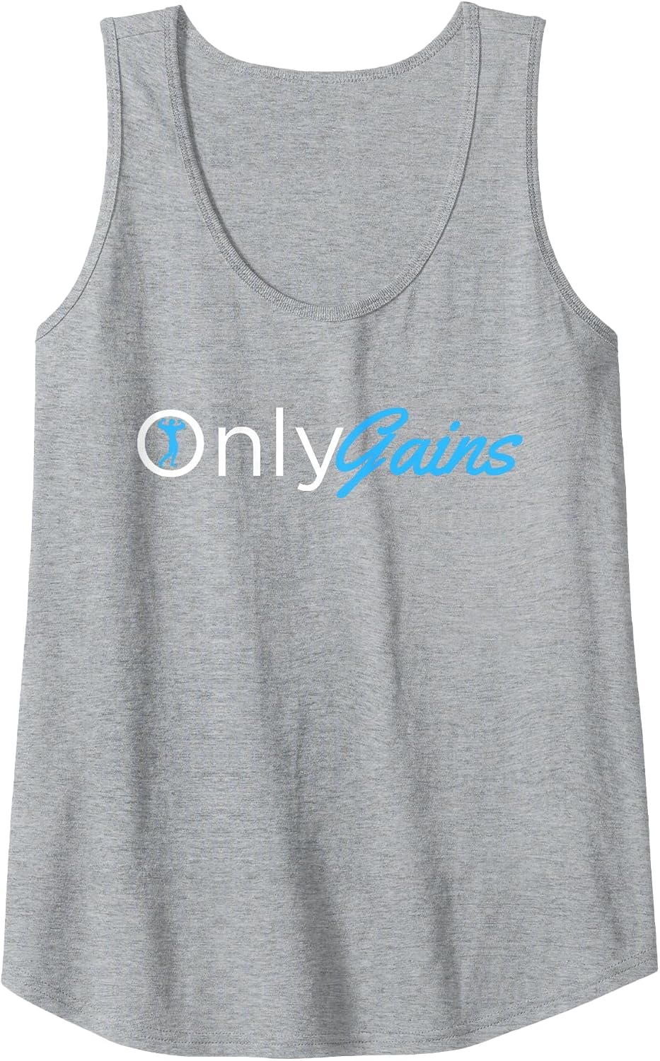 Only Gains - OnlyGains Funny Men's Fitness Bodybuilding Tank Top - Heather Grey