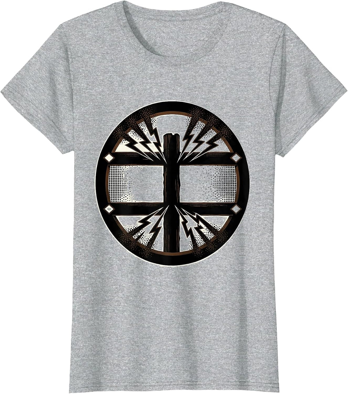 Women's Electric Fence Sparking Charge FAFO Graphic T-Shirt - Heather Grey