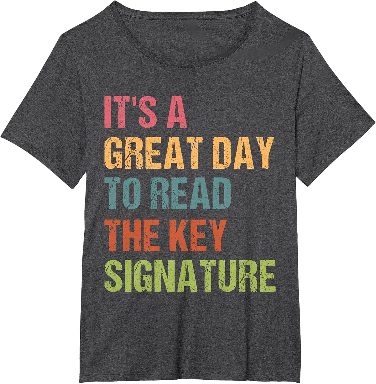 Funny Orchestra Director Great Day to Read the Key Signature T-Shirt - Dark Heather Grey
