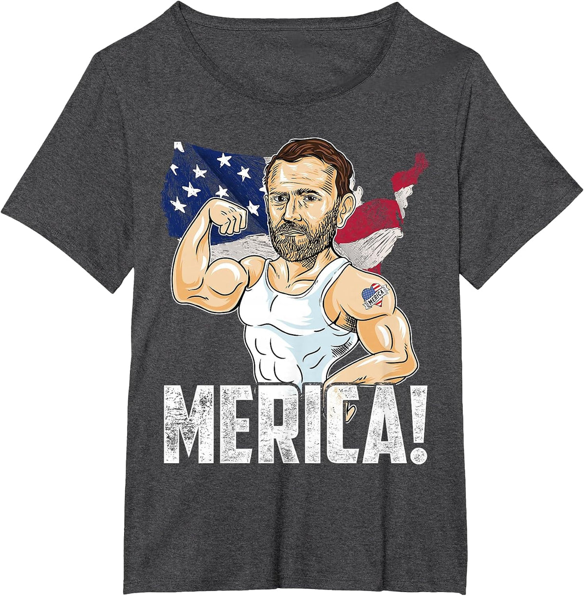 President Ulysses S. Grant Merica 4th of July Funny Party T-Shirt - Dark Heather Grey