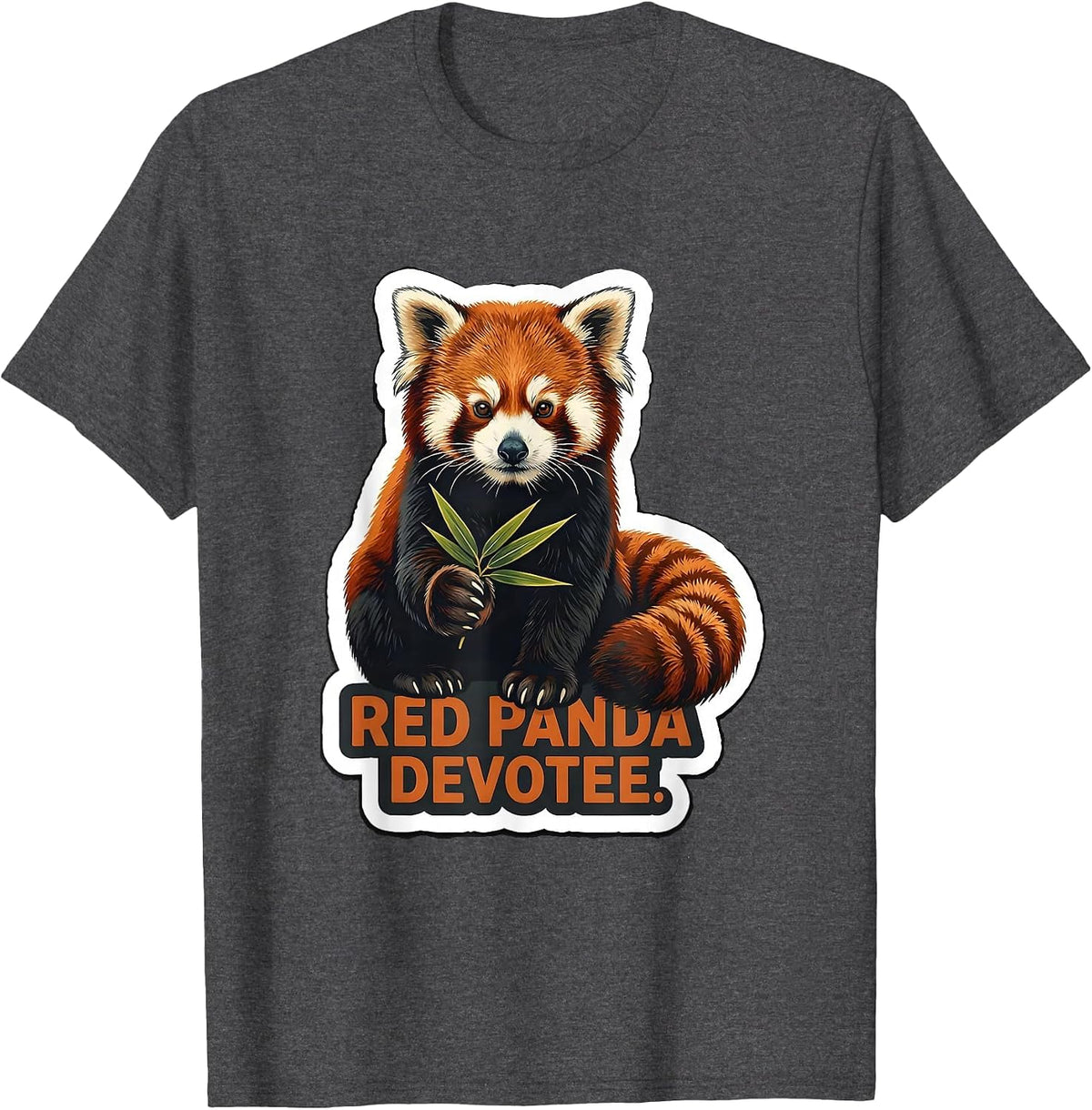 Red Panda Devotee Funny Cute Animal Lover Gift T-Shirt - Dark Heather Grey