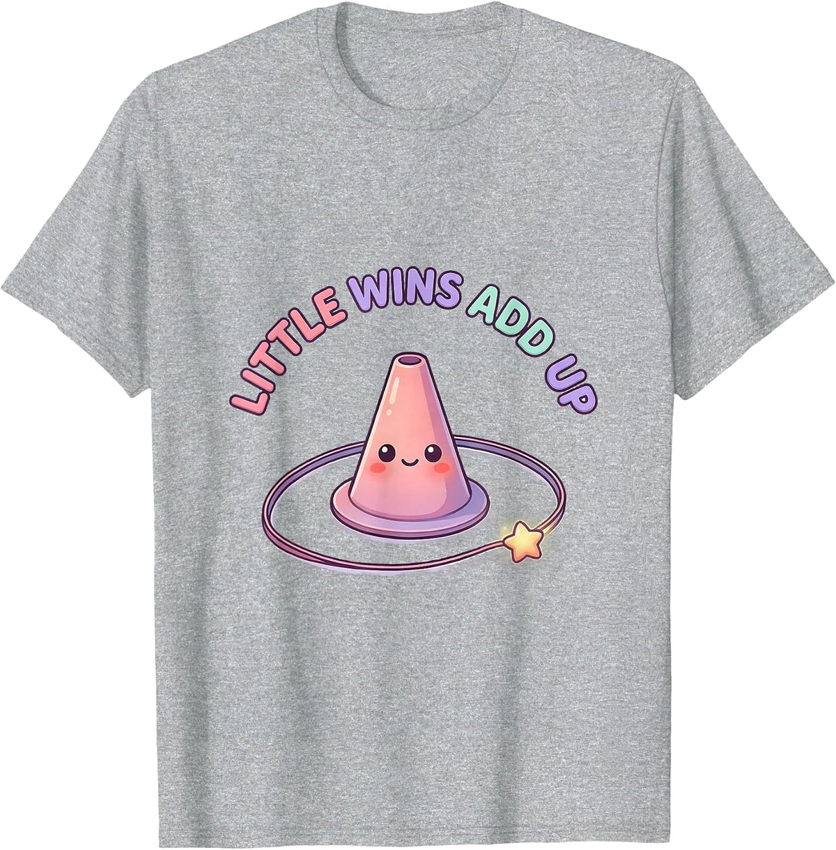 Men's Little Wins Add Up Cute Kawaii Occupational Therapy OT PT T-Shirt - Heather Grey