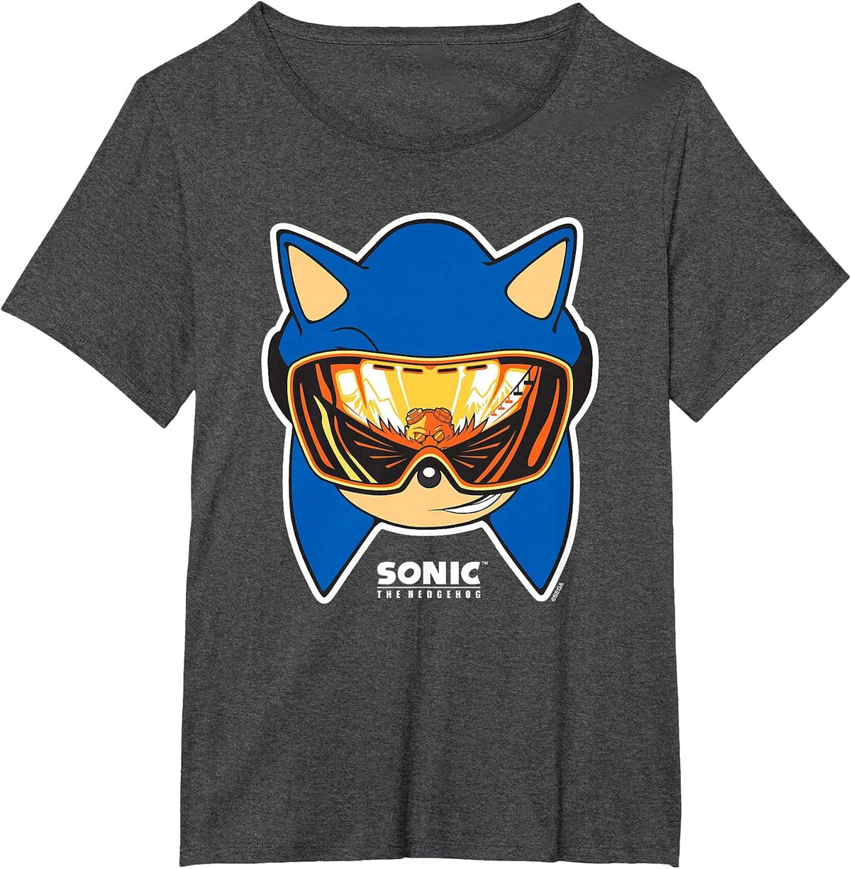 Sonic the Hedgehog - Snowgoggles Sonic T-Shirt - Dark Heather Grey