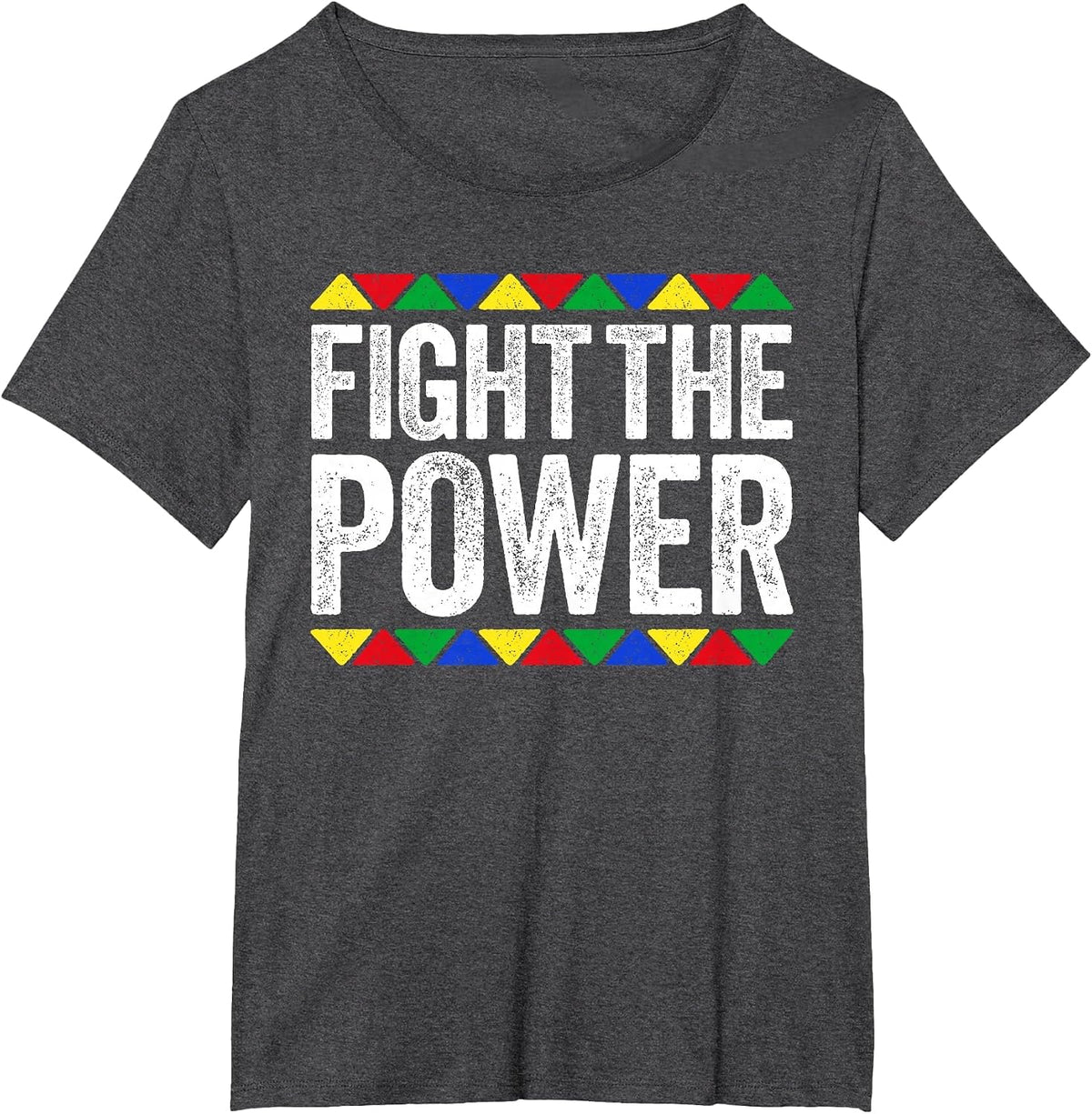 Fight The Power Shirt Black History Month T-Shirt - Dark Heather Grey
