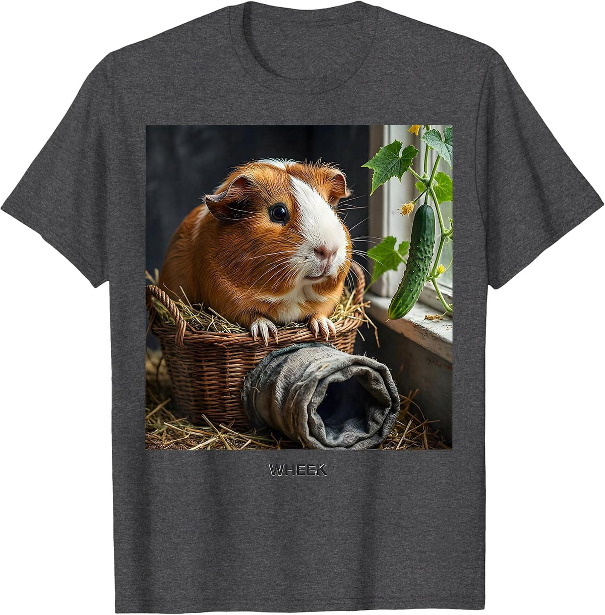 Men's Wheek Funny Guinea Pig Farm Animal Lover Gift for Pig Lovers T-Shirt - Dark Heather Grey