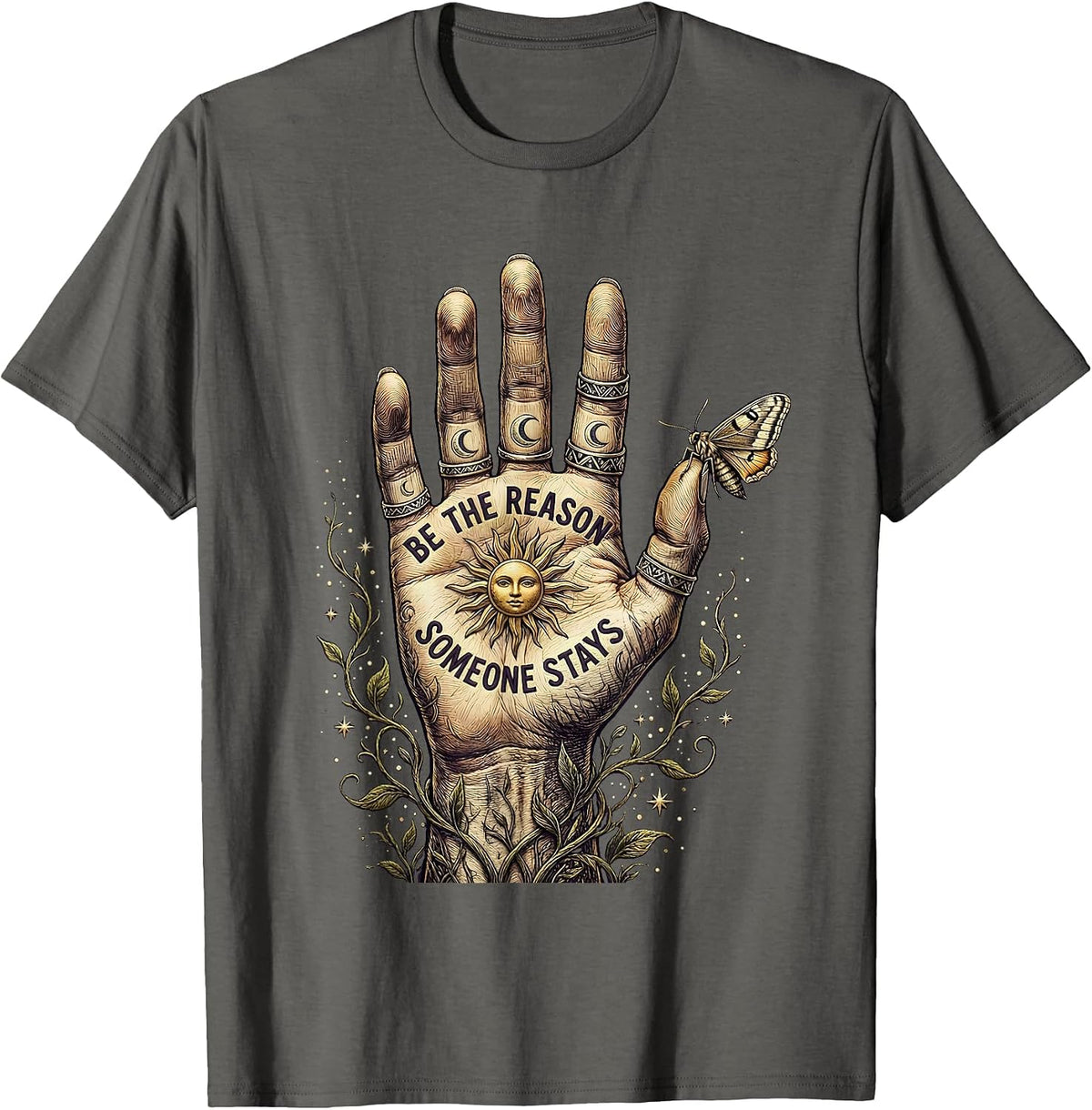 Men's Be the Reason Someone Stays Suicide Awareness T-Shirt - Asphalt Grey