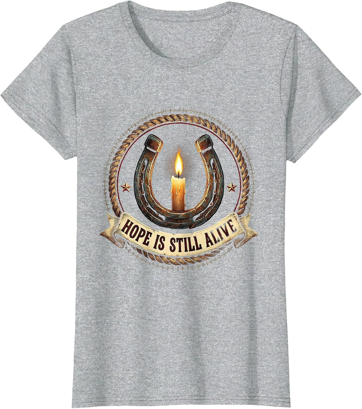 Women's Hope Is Still Alive Suicide Awareness Design T-Shirt - Heather Grey