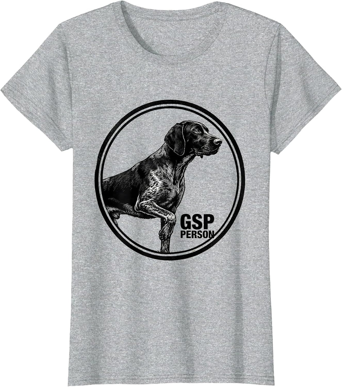 GSP Person Funny German Shorthaired Pointer Dog Lover T-Shirt - Heather Grey
