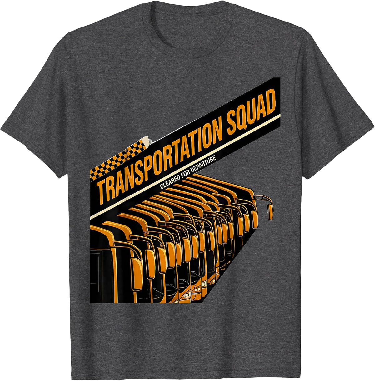 Men's Transportation Squad Cleared For Departure Racing Livery T-Shirt - Dark Heather Grey