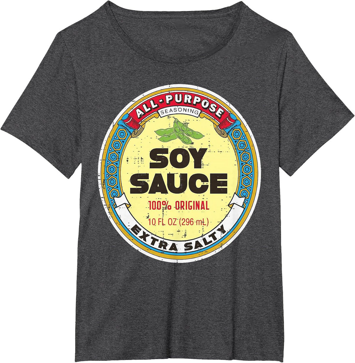 Halloween Soy Sauce Funny Group Food Costume Women Men Kids T-Shirt - Dark Heather Grey