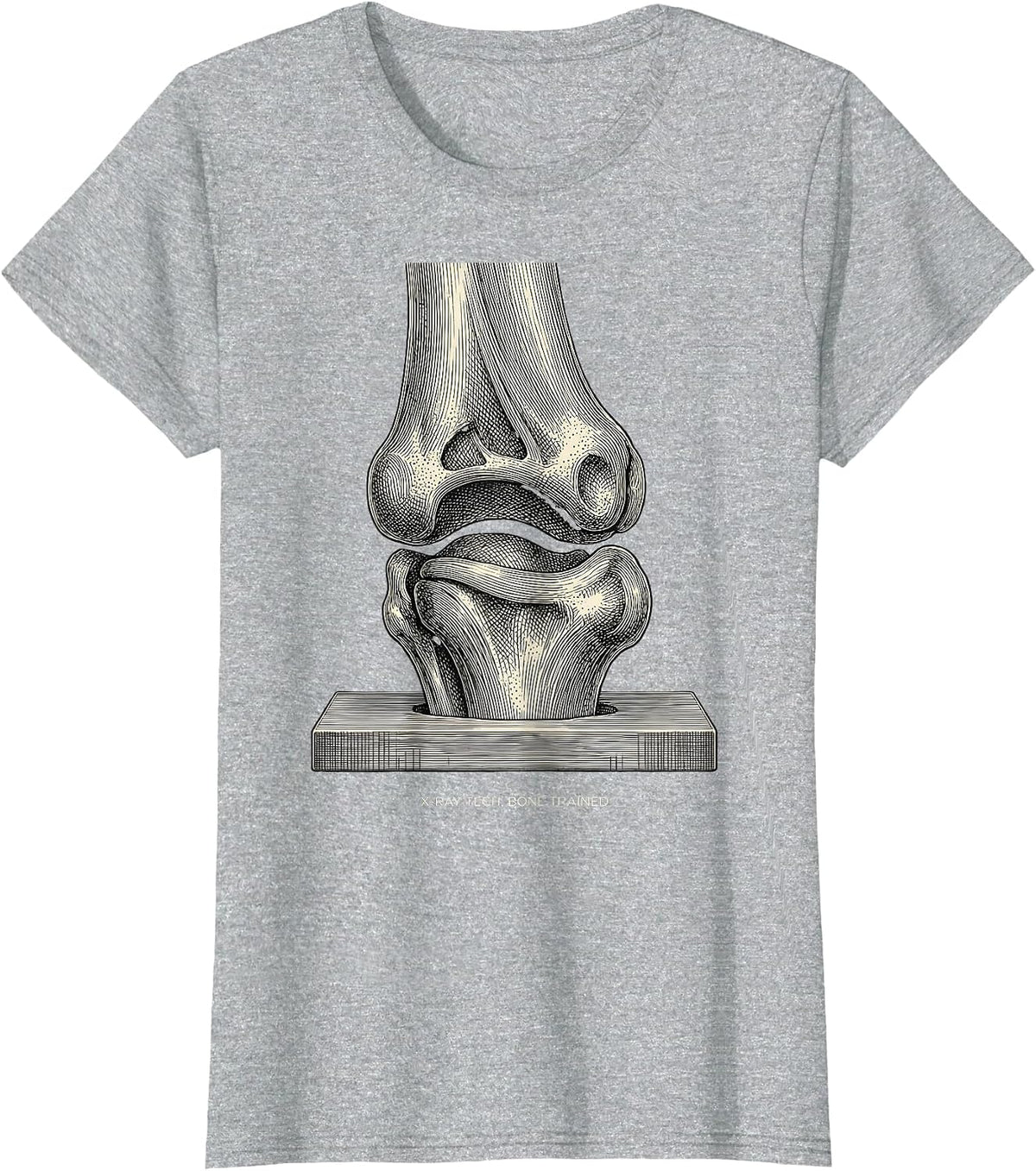 X-Ray Tech Bone Trained Funny Radiology Tech Humor T-Shirt - Heather Grey
