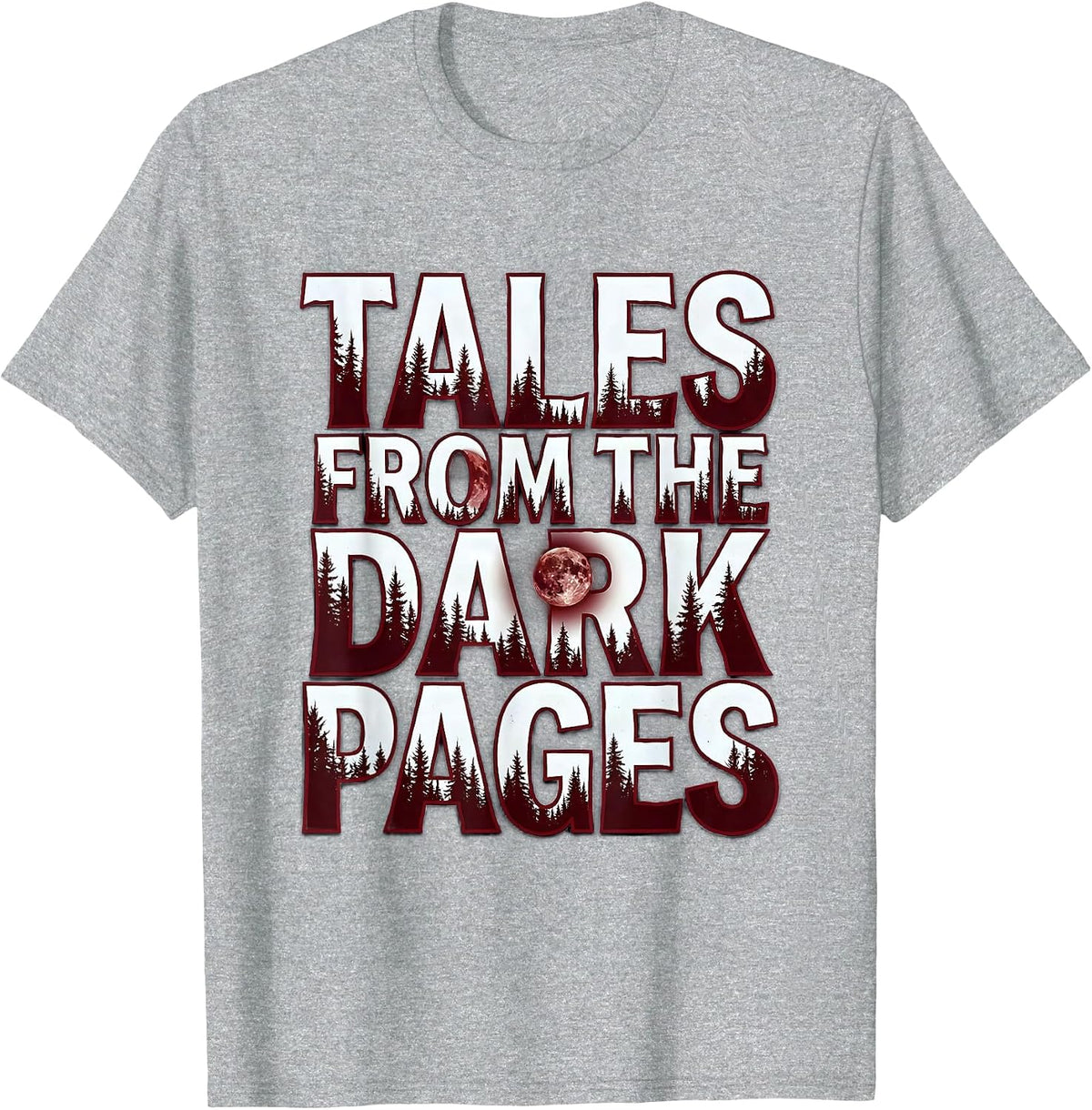 Men's Tales from the Dark Pages Halloween Raven Design T-Shirt - Heather Grey