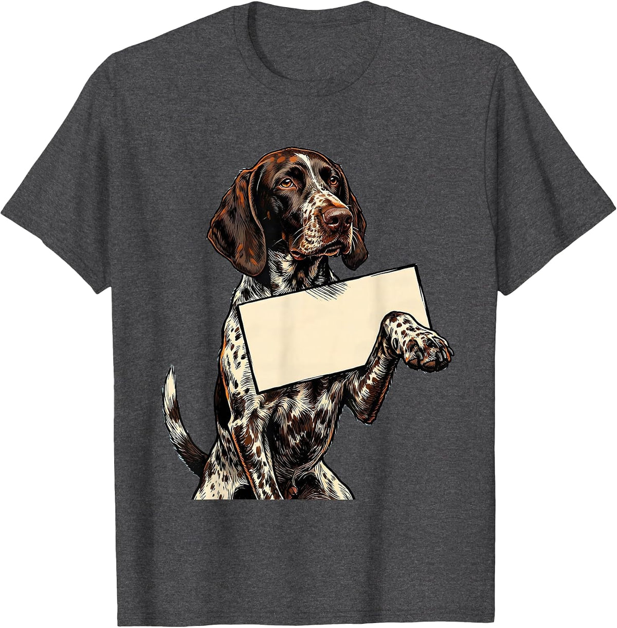 Men's German Shorthaired Pointer Hunting Dog Humor T-Shirt - Dark Heather Grey