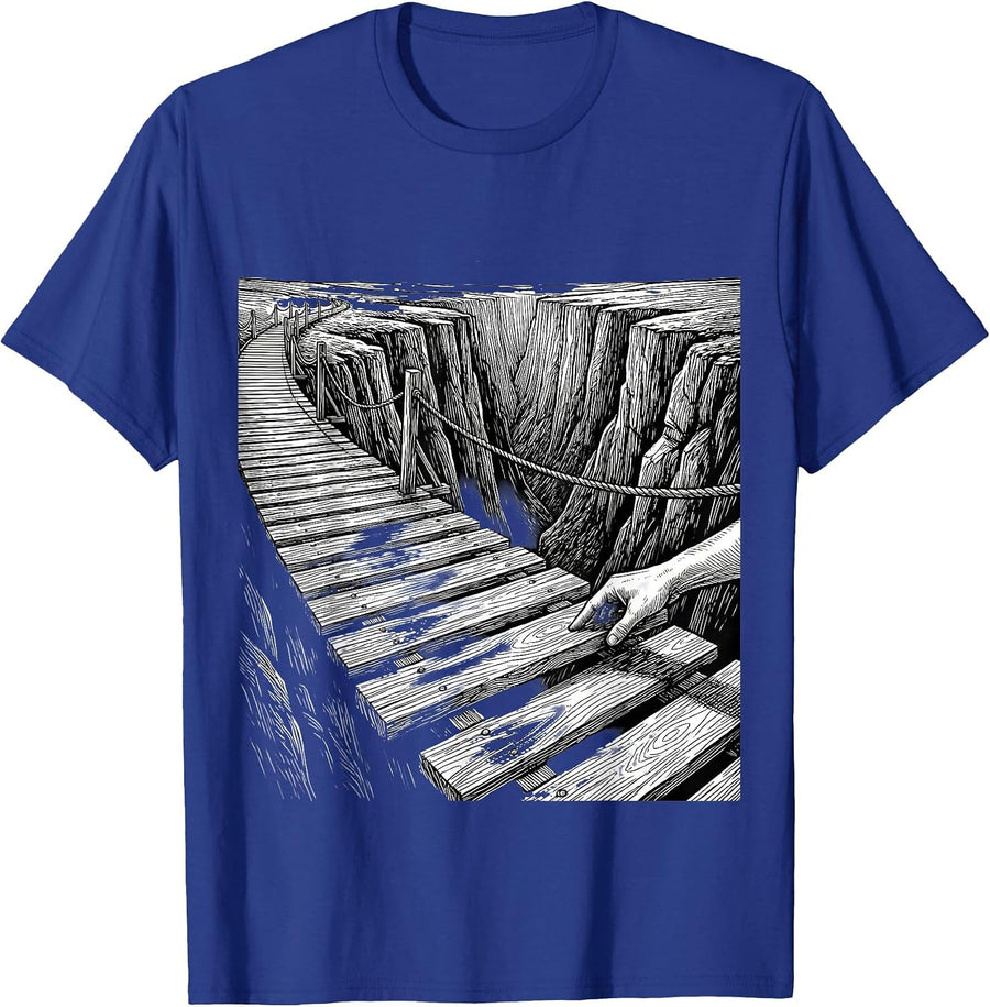 Suicide Prevention Awareness Bridge Builder Graphic T-Shirt - Royal Blue
